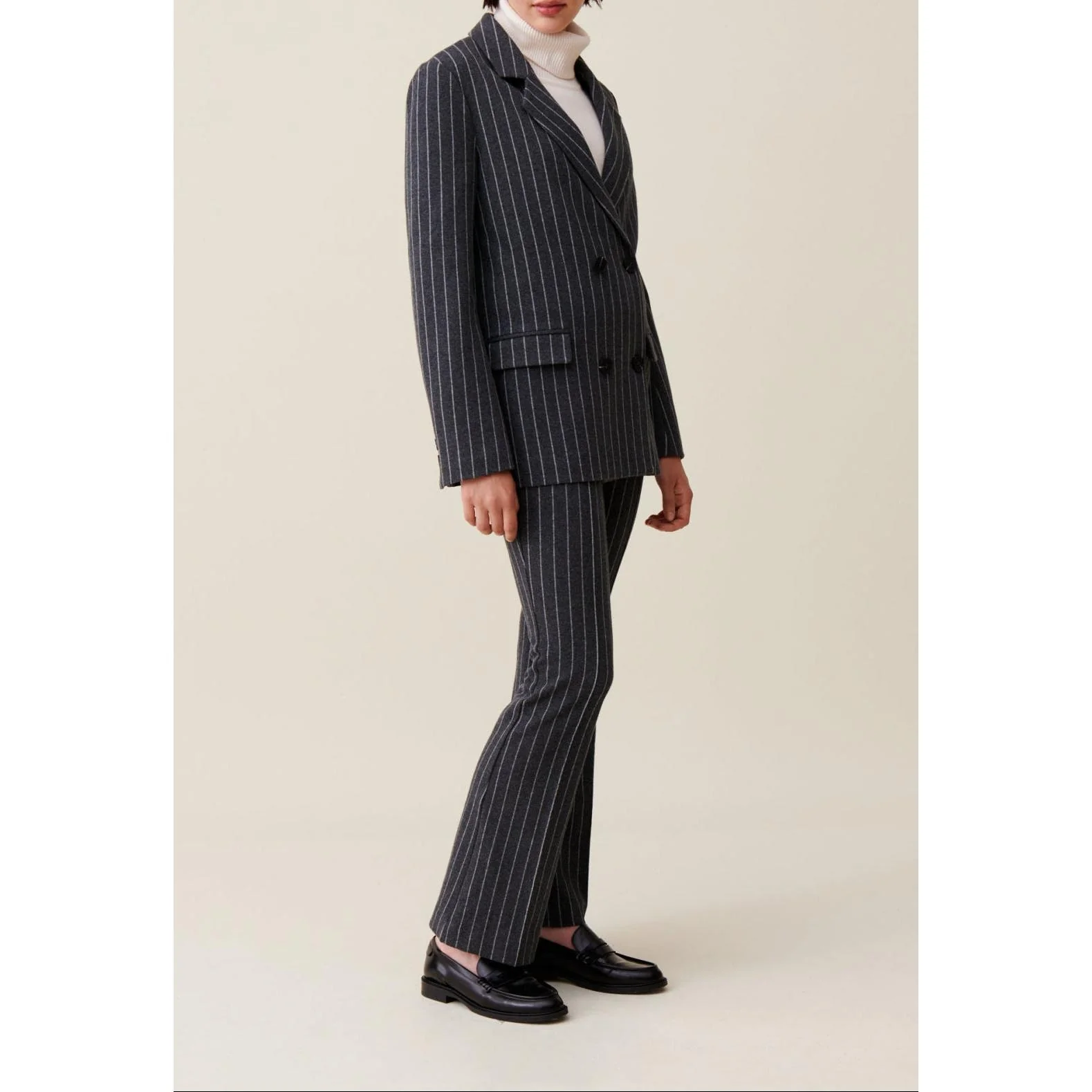 Veste Tailleur Rayée Oversized - Image 3