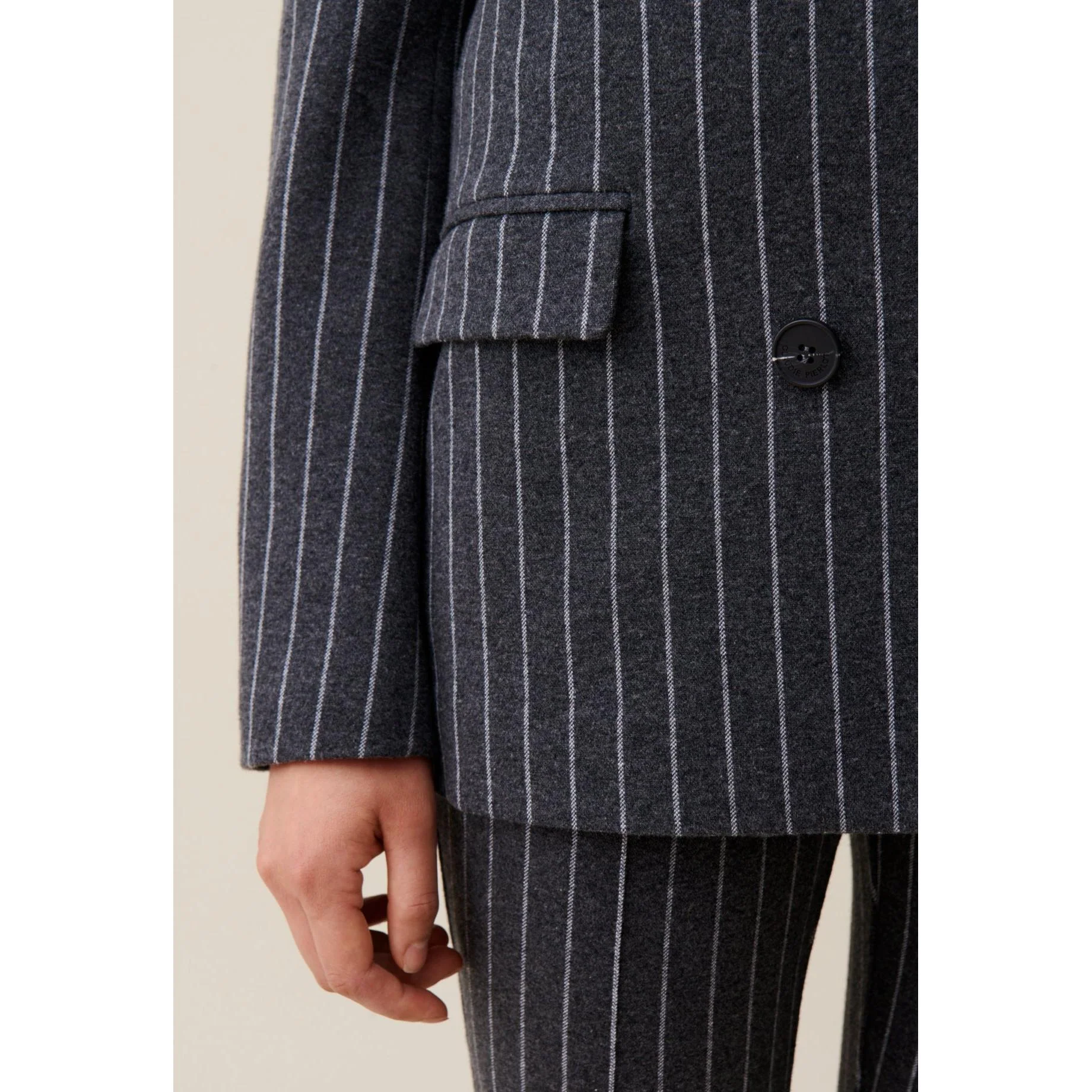 Veste Tailleur Rayée Oversized - Image 5