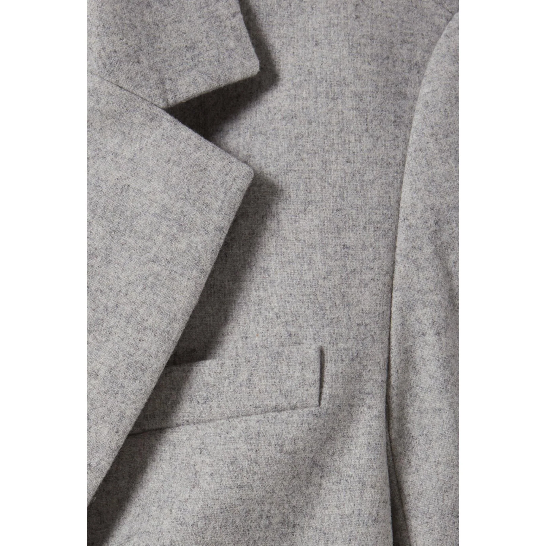 Veste Tailleur Gris Laine Mélangée - Image 6