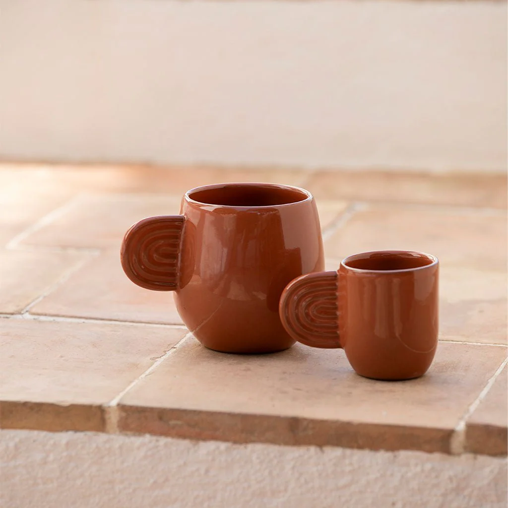 Coffret 2 Tasses Et 2 Mugs En Céramique Ambre - Terracotta - Image 2