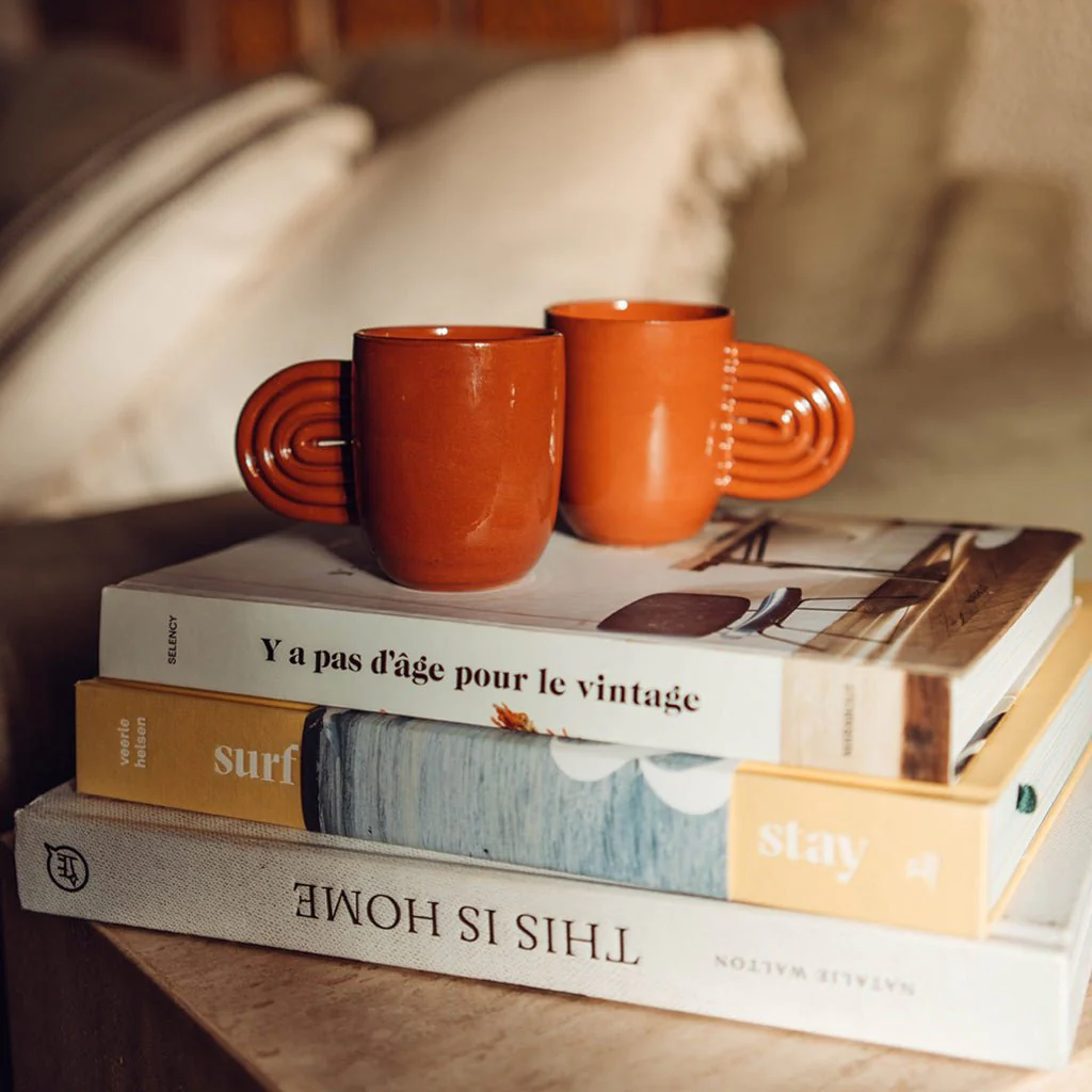 Coffret 2 Tasses Et 2 Mugs En Céramique Ambre - Terracotta - Image 7