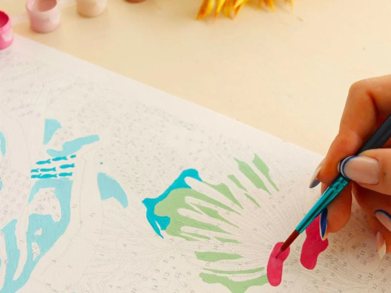 Coffret Peinture Au Numéro - Petit Pinceau - Coral Reef Par Miranda Sofroniou - Image 4