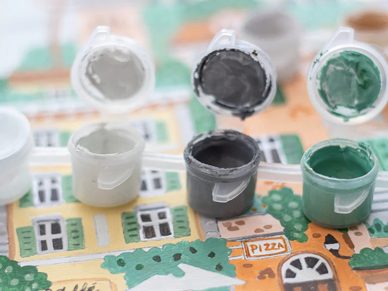 Coffret Peinture Au Numéro - Petit Pinceau - Rome Par Hoglet And Co - Image 4