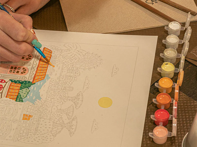 Coffret Peinture Au Numéro - Petit Pinceau - Singapore Par Hoglet & Co - Image 4