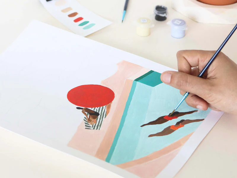 Coffret Peinture Au Numéro - Petit Pinceau - St Barthélemy Par Léa Morichon - Image 3