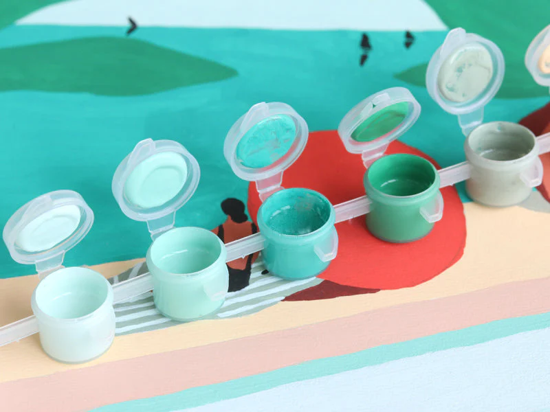 Coffret Peinture Au Numéro - Petit Pinceau - St Barthélemy Par Léa Morichon - Image 4
