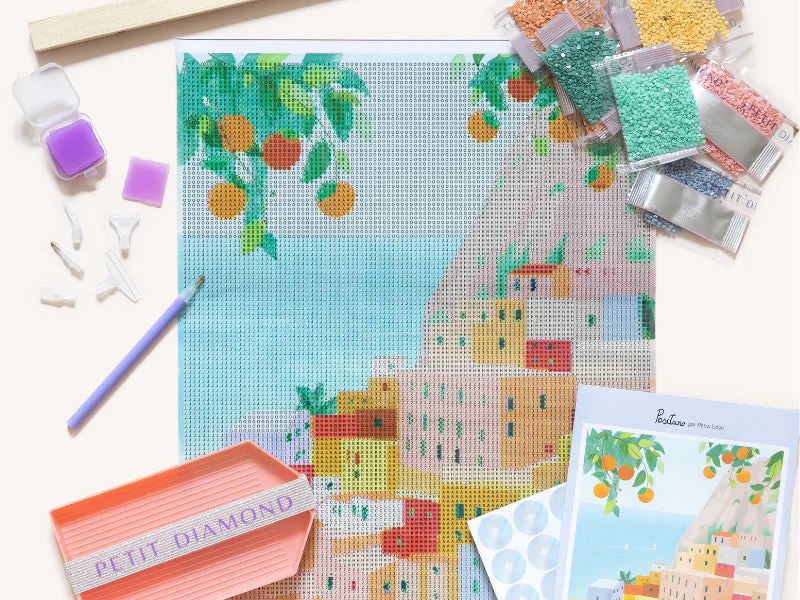 Coffret Petit Diamond - Diamond Painting - Positano Par Petra Lidze - Image 5