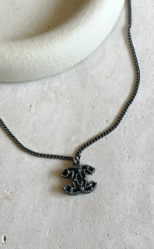 Chanel - Collier - Pendentif Cc Noir - Image 2