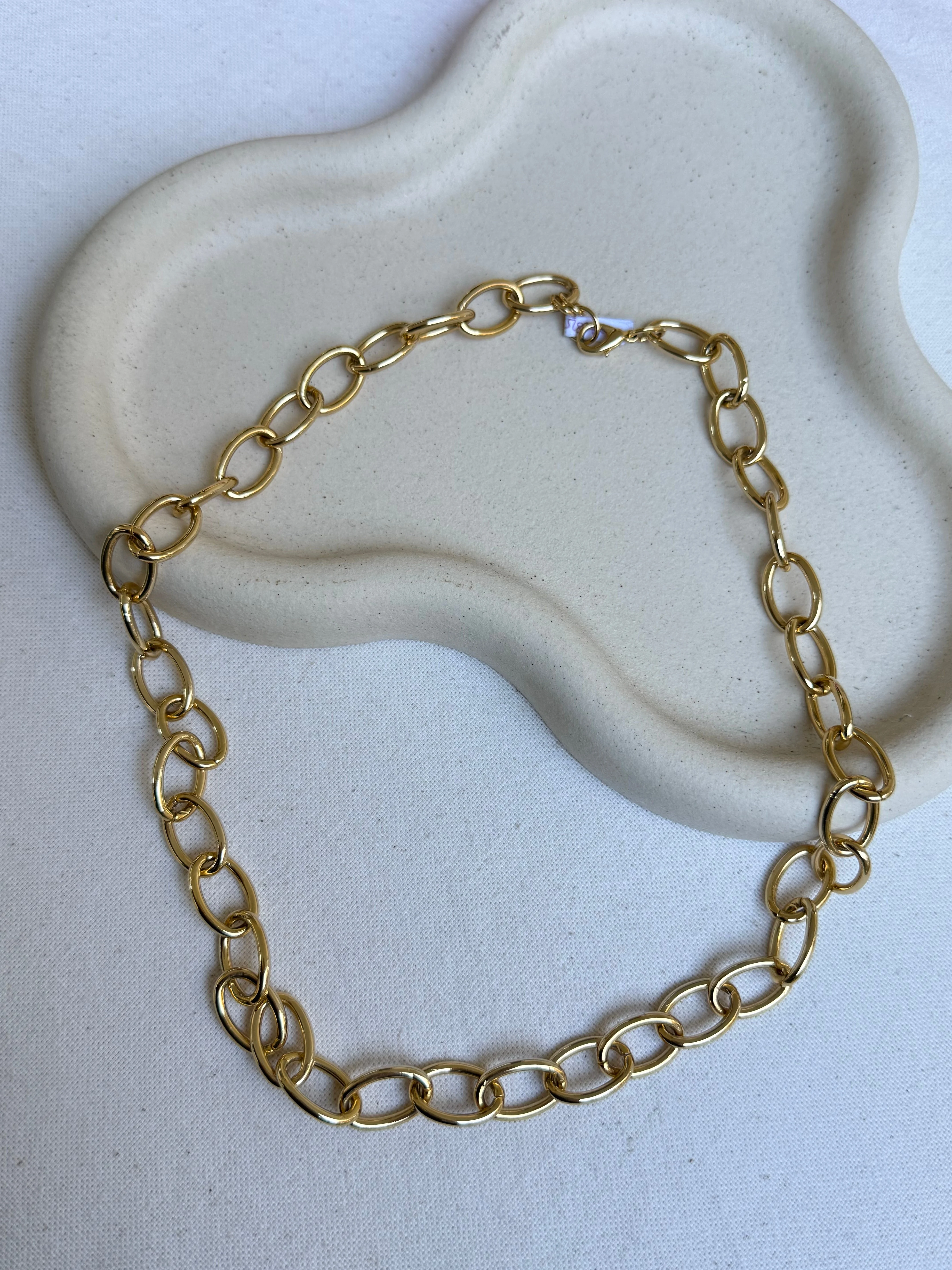 Collier Doré Vintage - Chaine Ovale Dorée - Image 2