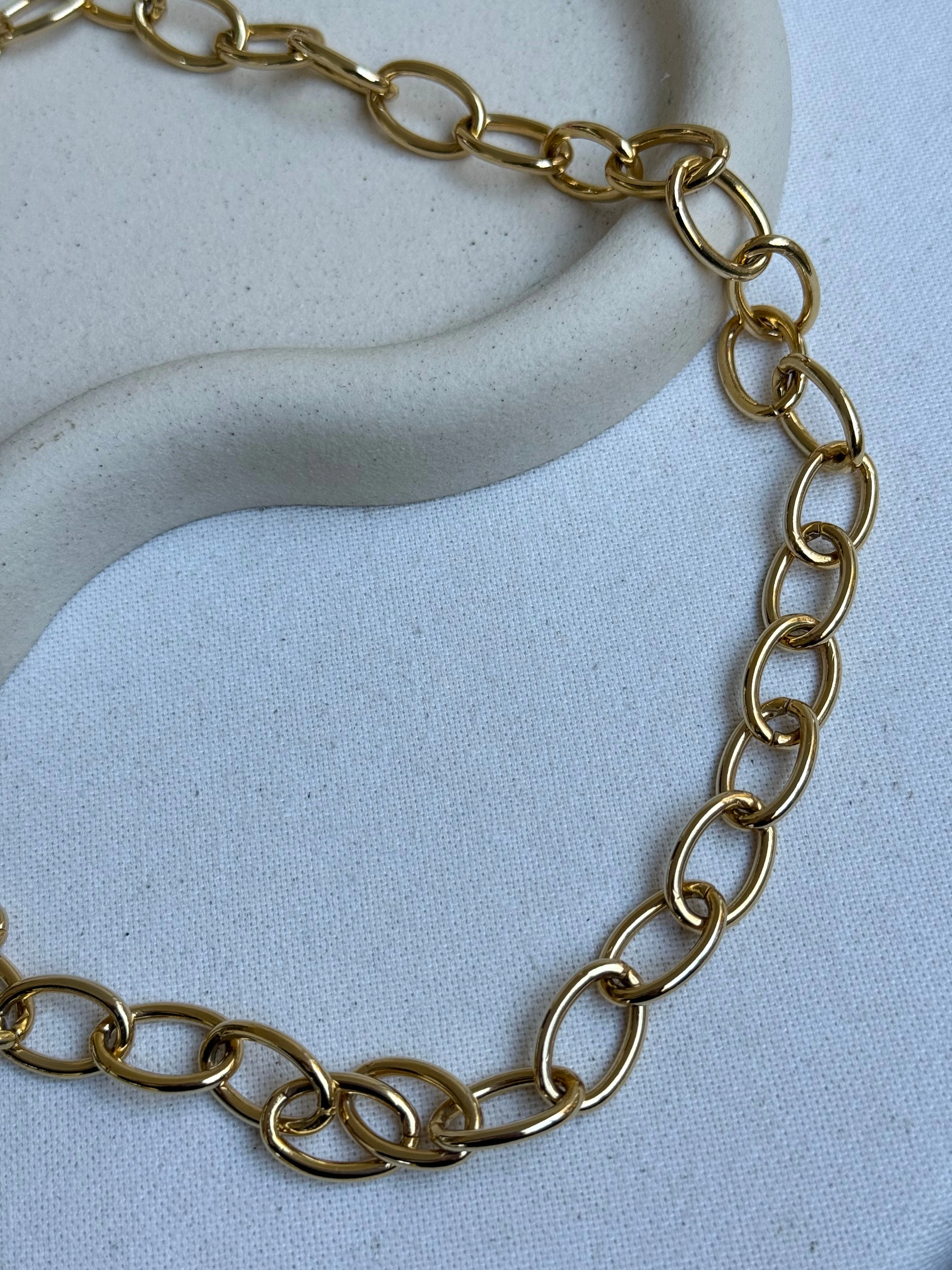 Collier Doré Vintage - Chaine Ovale Dorée - Image 3