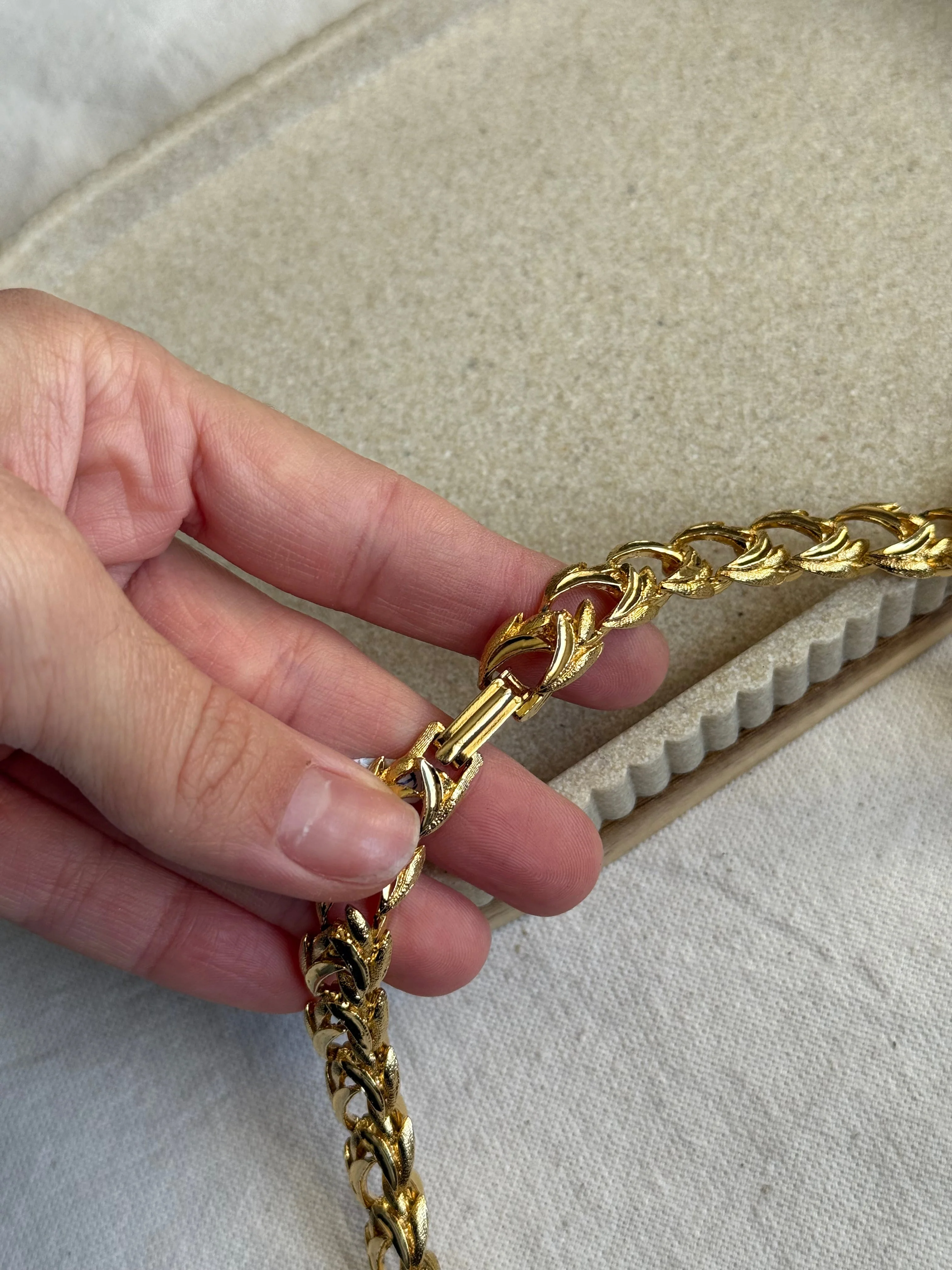 Collier Doré Vintage - Maille Dorée Travaillée - Image 4