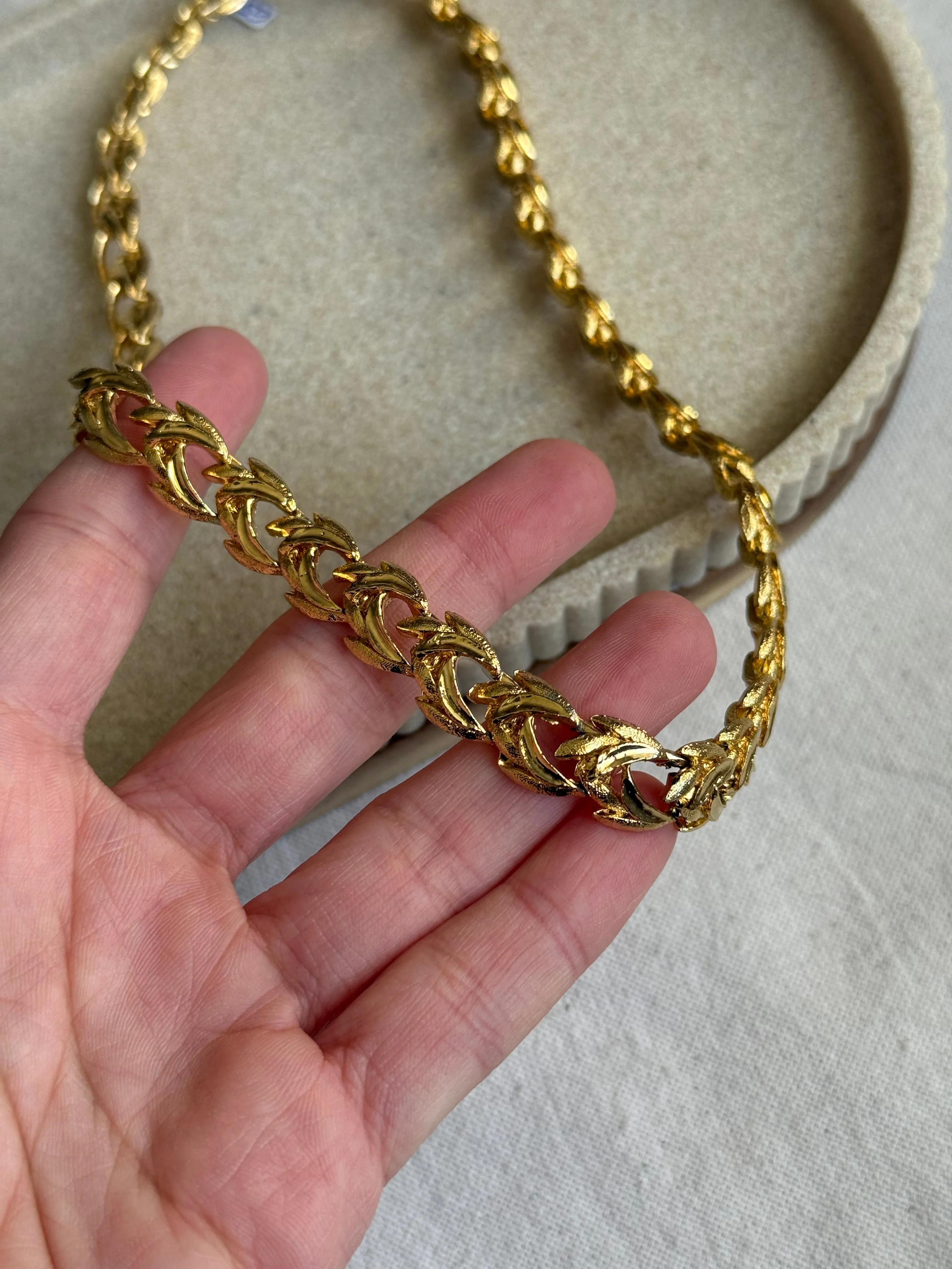 Collier Doré Vintage - Maille Dorée Travaillée - Image 5