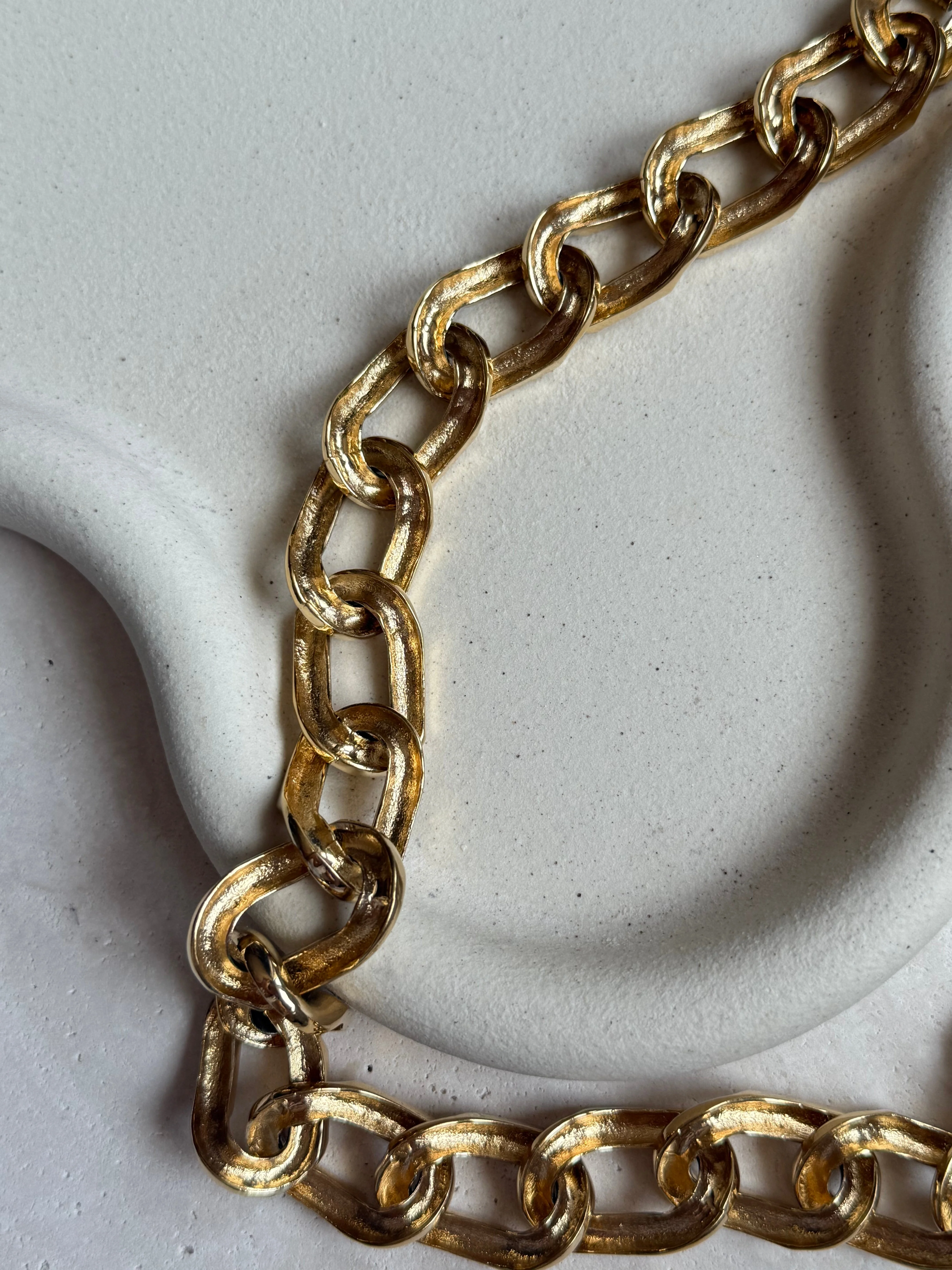 Collier Grosse Maille Rectangle Vintage - Image 5