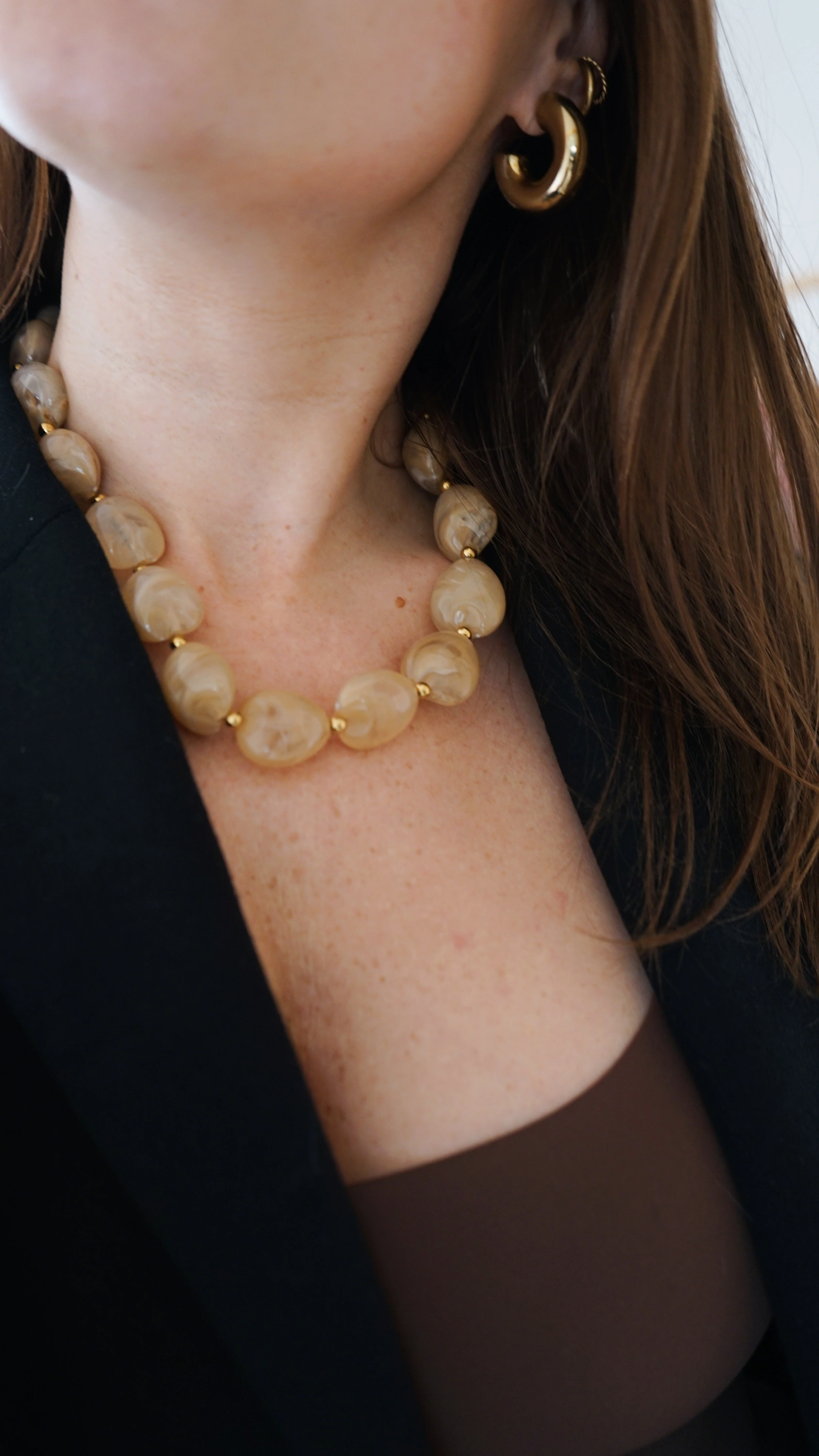 Collier Perles Solal Beige - Image 2