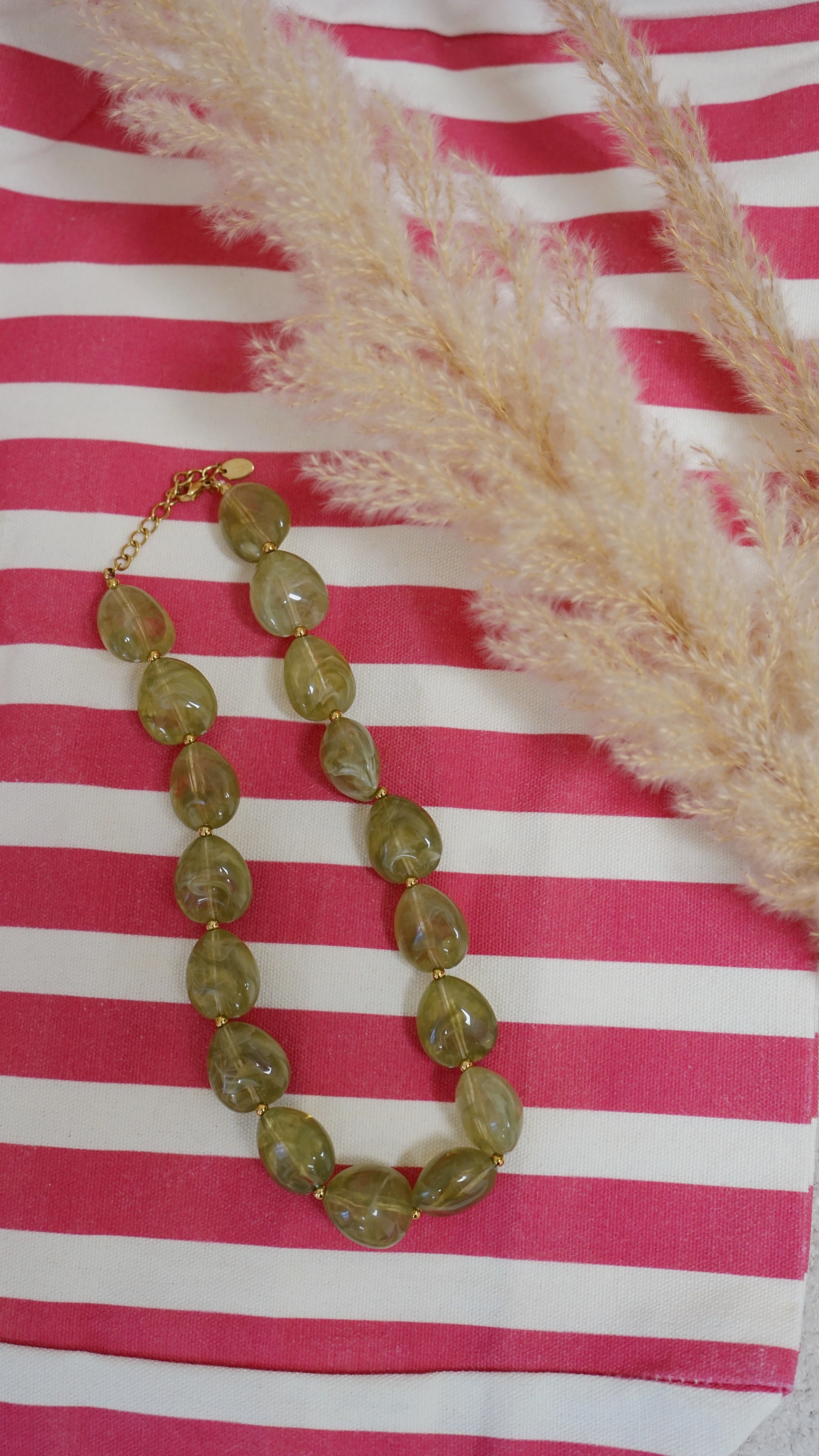 Collier Perles Solal Olive - Image 5