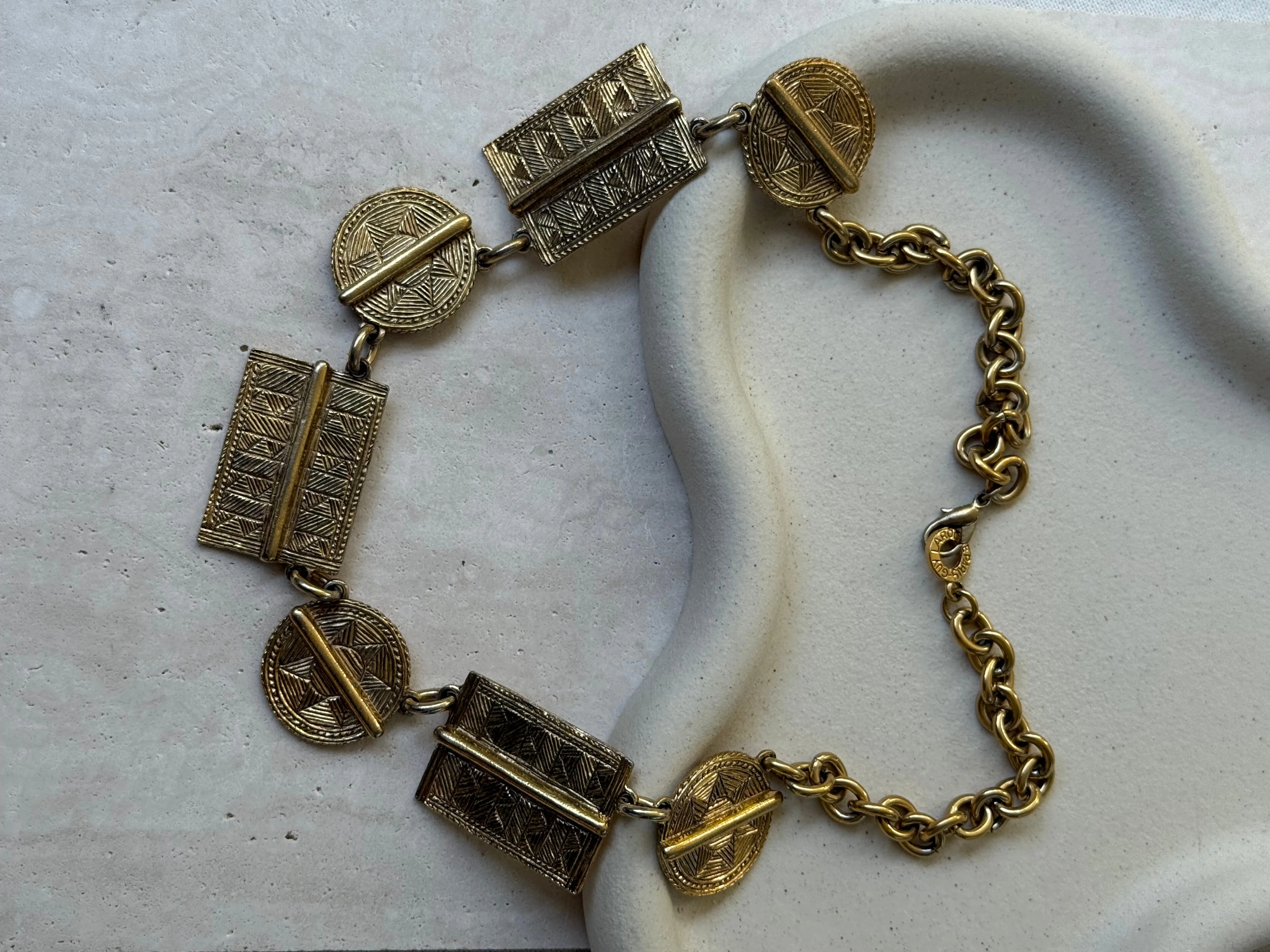 Guy Laroche - Collier Vintage - Maillons Géométriques - Image 2