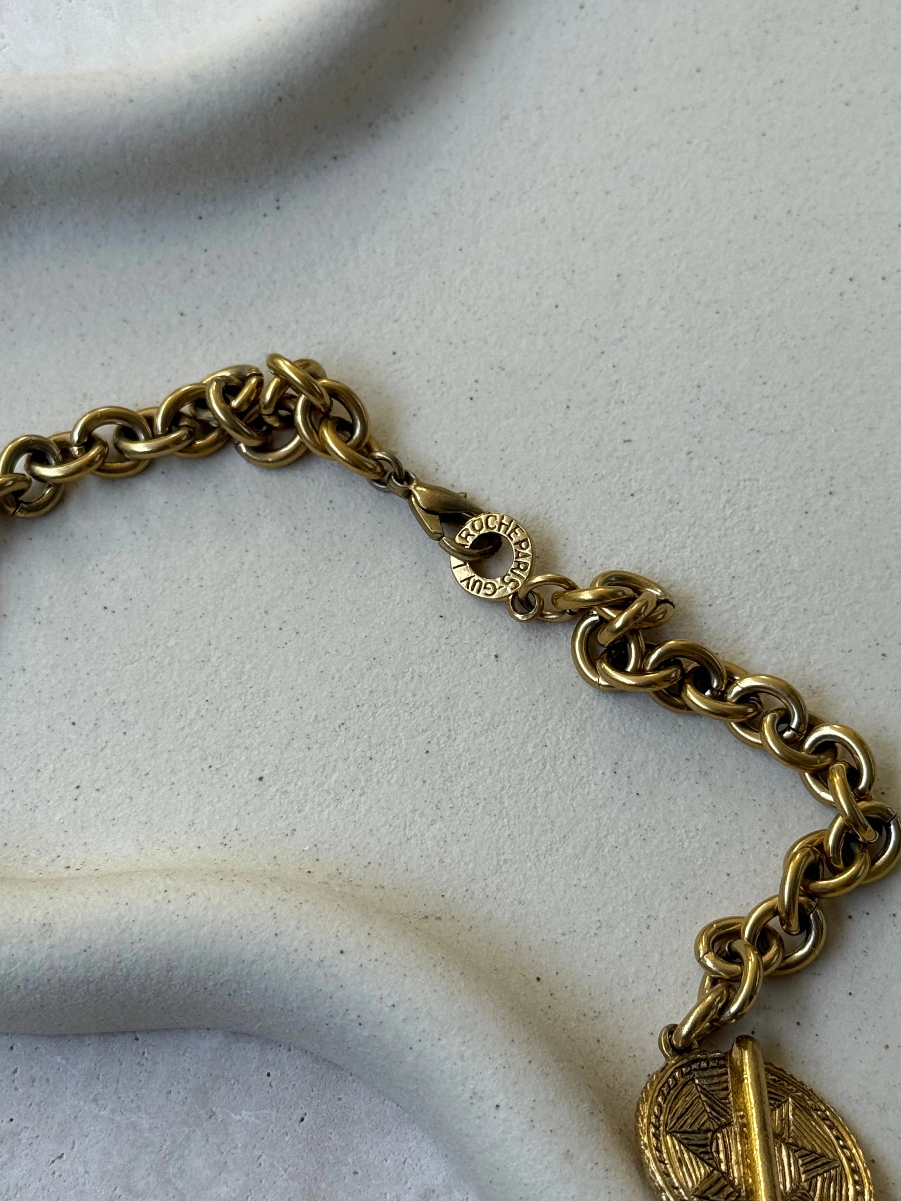 Guy Laroche - Collier Vintage - Maillons Géométriques - Image 4