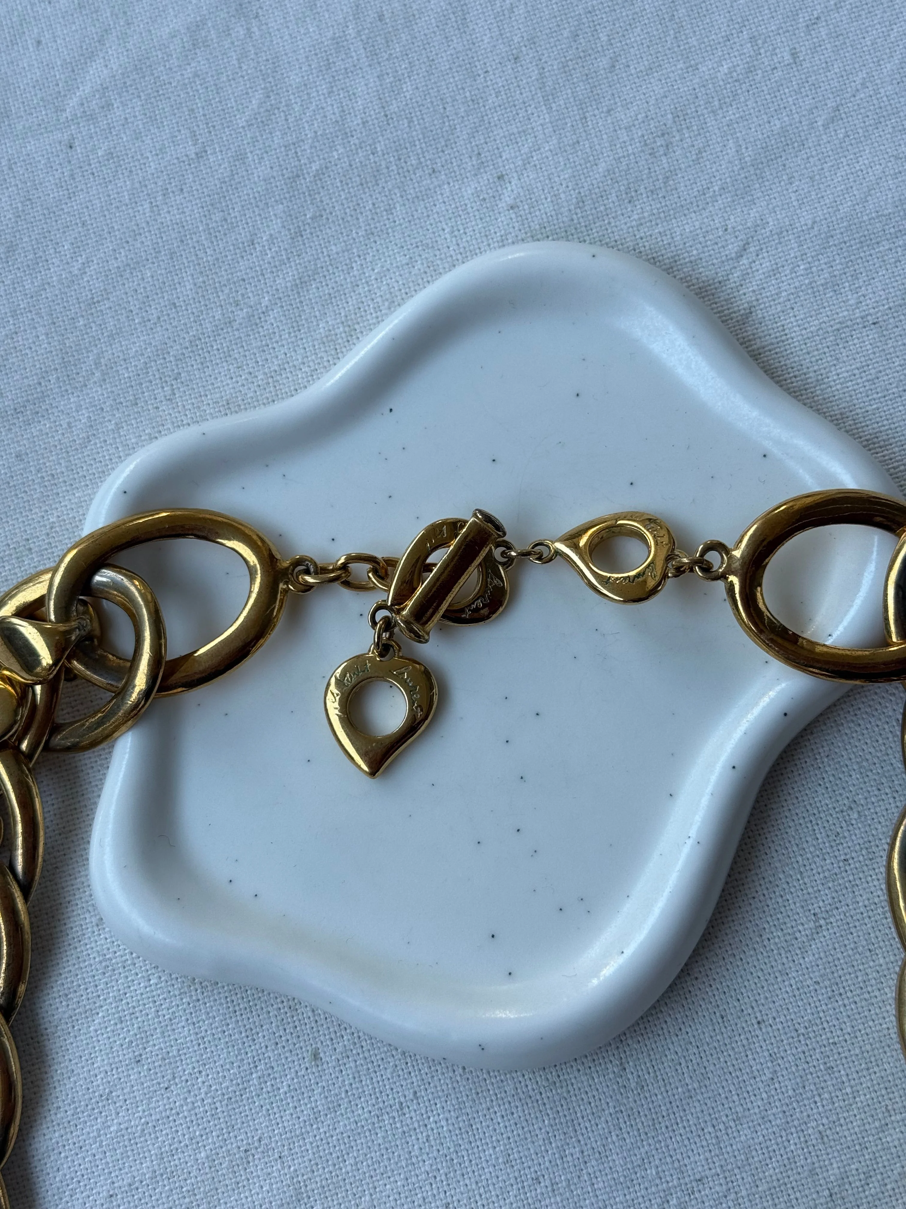 Collier Yves Saint Laurent Vintage - Grosse Maille Dorée - Image 4