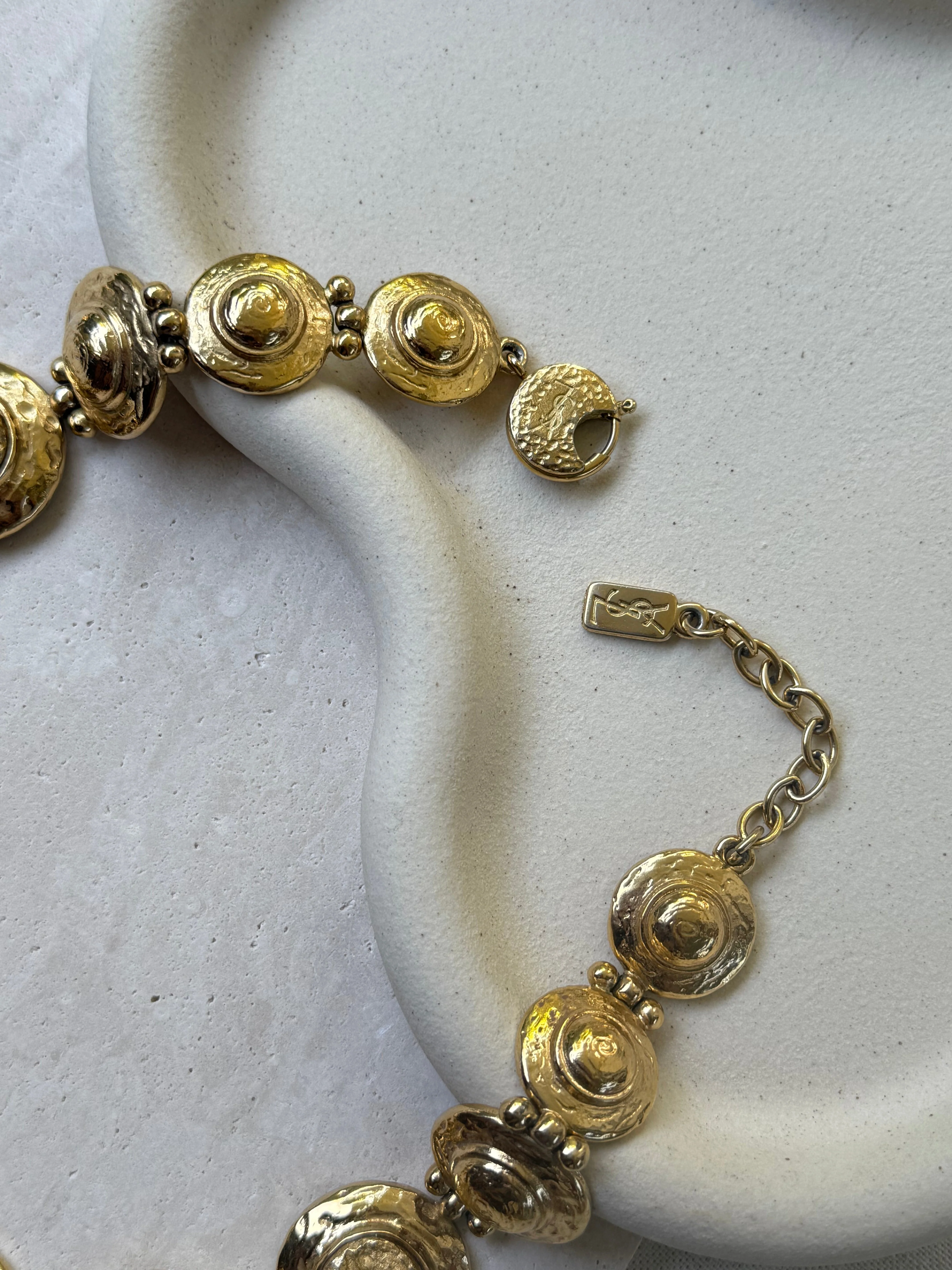 Collier Yves Saint Laurent Vintage - Relief Martelé Xxl - Image 3