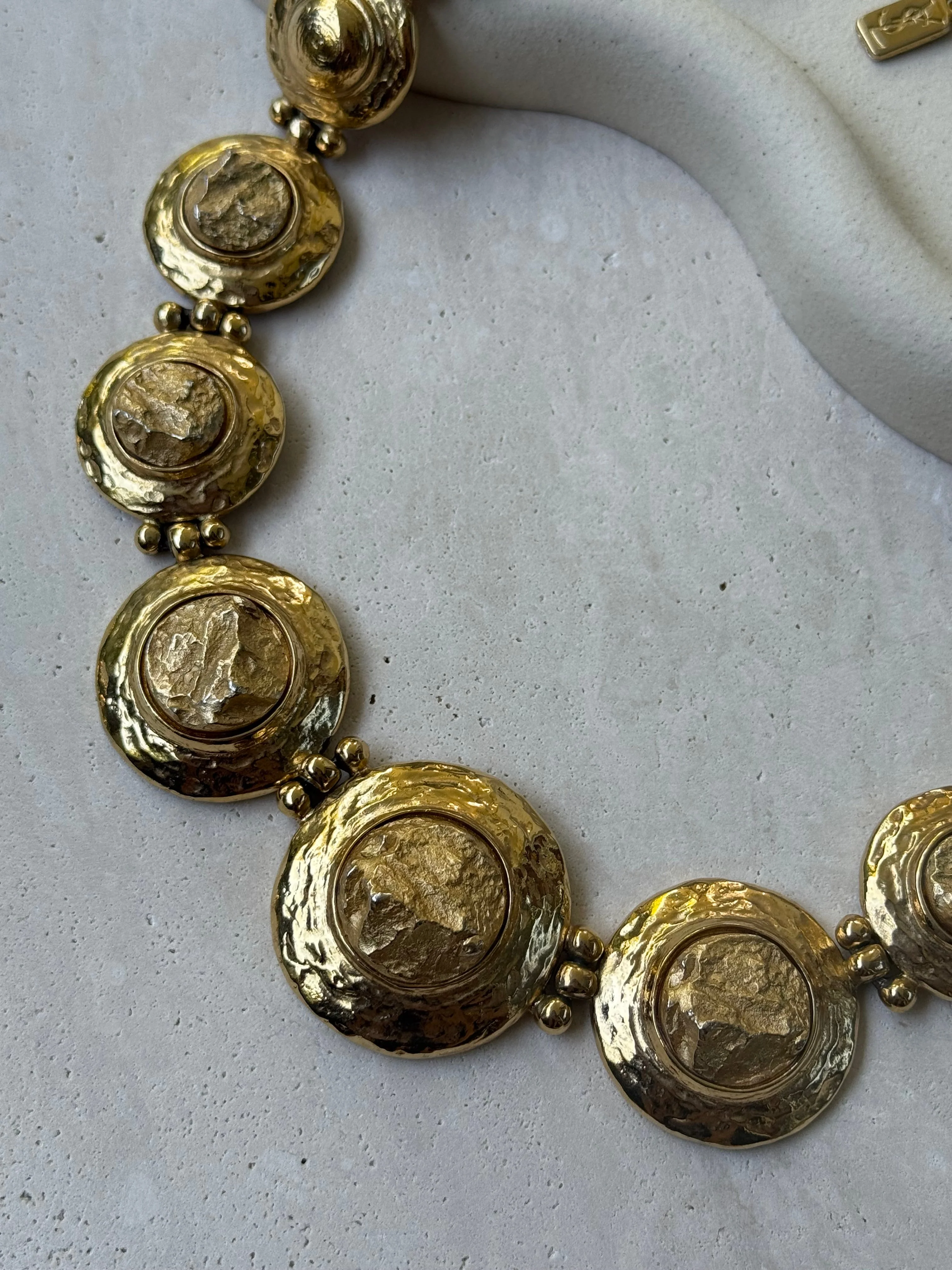 Collier Yves Saint Laurent Vintage - Relief Martelé Xxl - Image 5