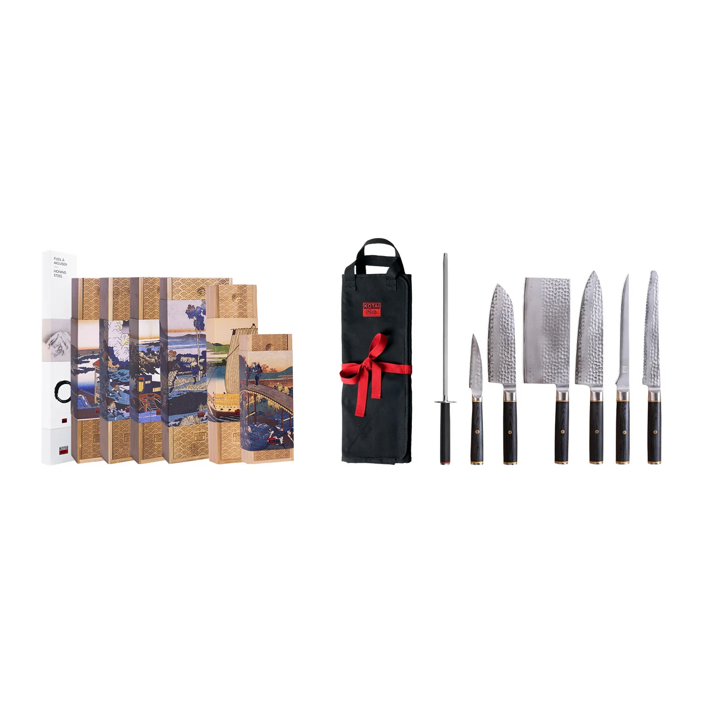 Collection Pakka San-Mai - Set Complet Nomade 8 Pièces : 6 Couteaux + 2 Accessoires - Image 2