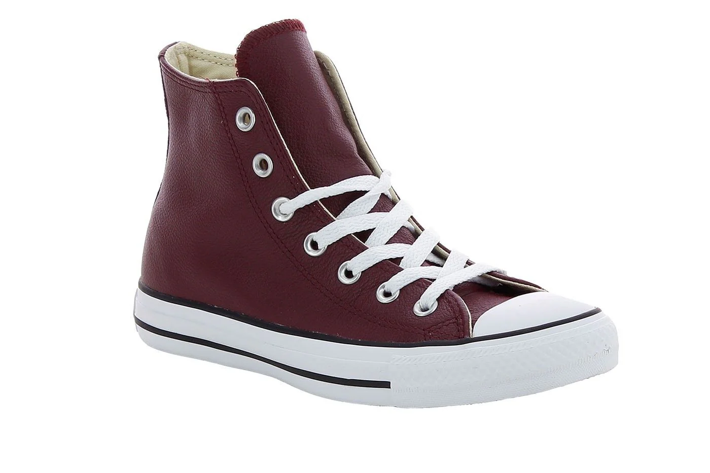 Converse All Star Leather Hi - Bordeaux - Image 3