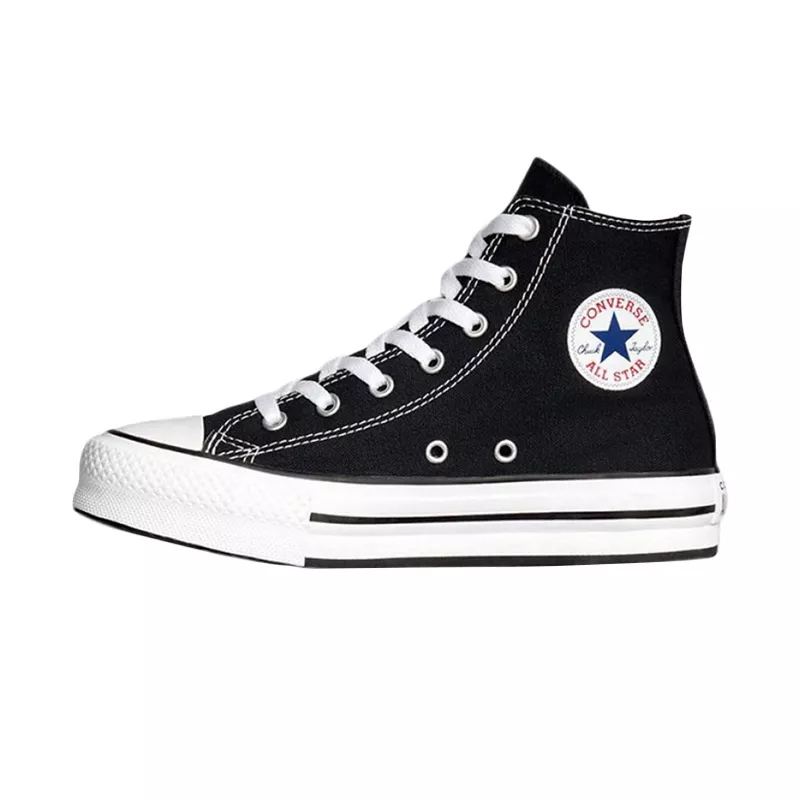 Baskets Converse Canvas All Star Lift Hi Jr - Noir/Blanc - Image 3