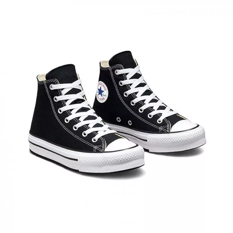 Baskets Converse Canvas All Star Lift Hi Jr - Noir/Blanc - Image 4