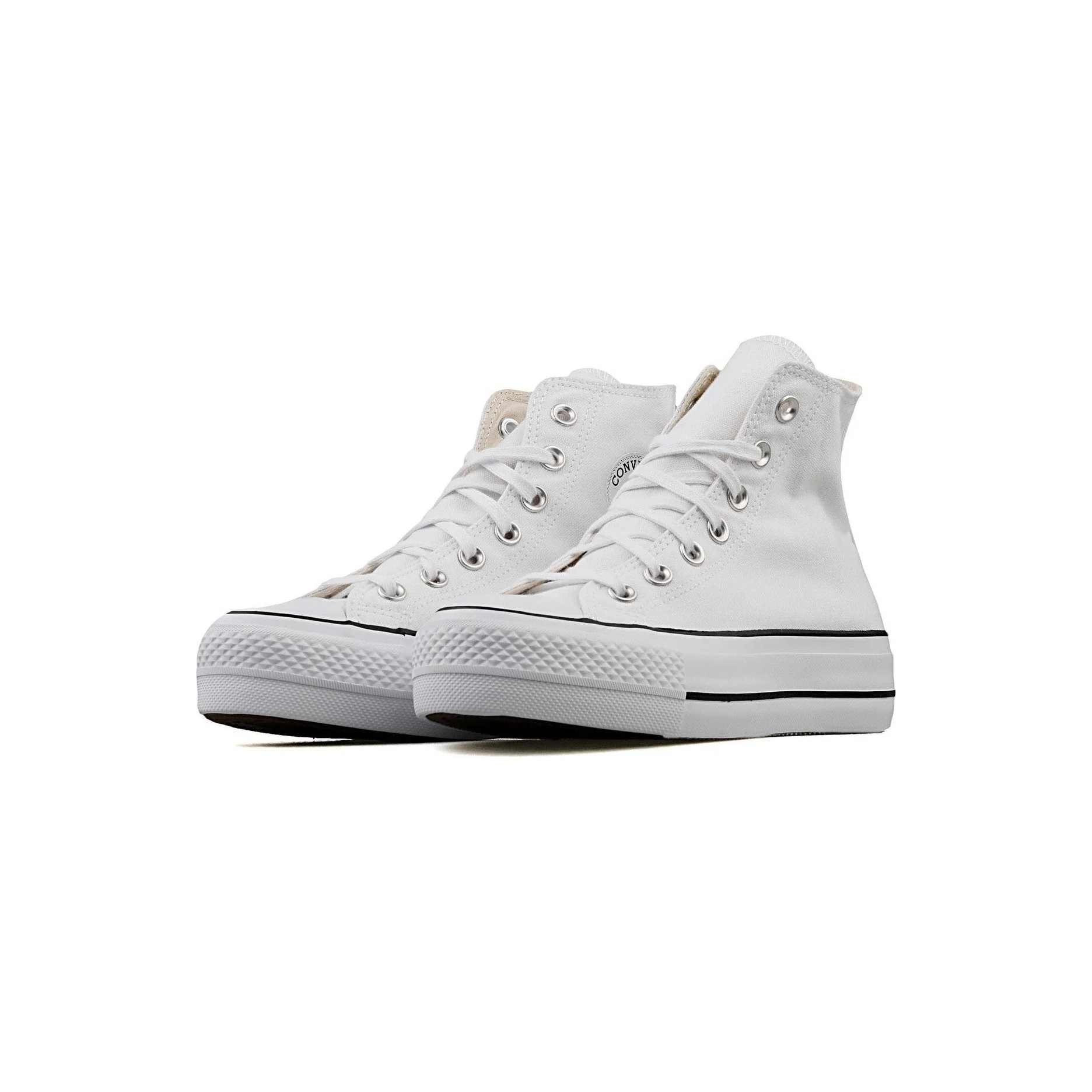 Baskets Converse Canvas All Star Lift Hi Jr - Blanc/Bleu - Image 3