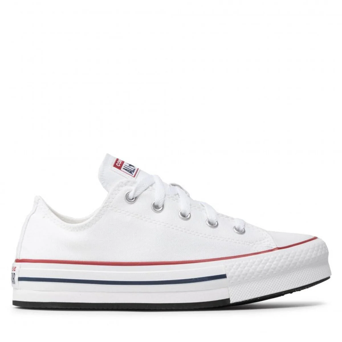 Baskets Converse Canvas All Star Lift Hi Jr - Blanc Bleu - Image 3