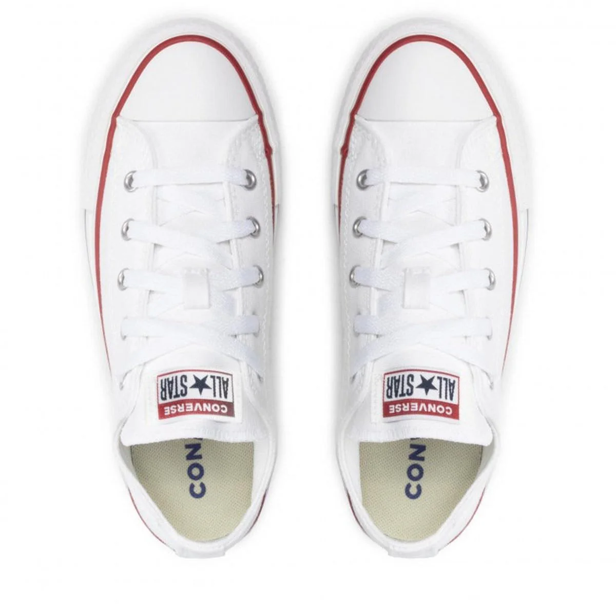 Baskets Converse Canvas All Star Lift Hi Jr - Blanc Bleu - Image 4