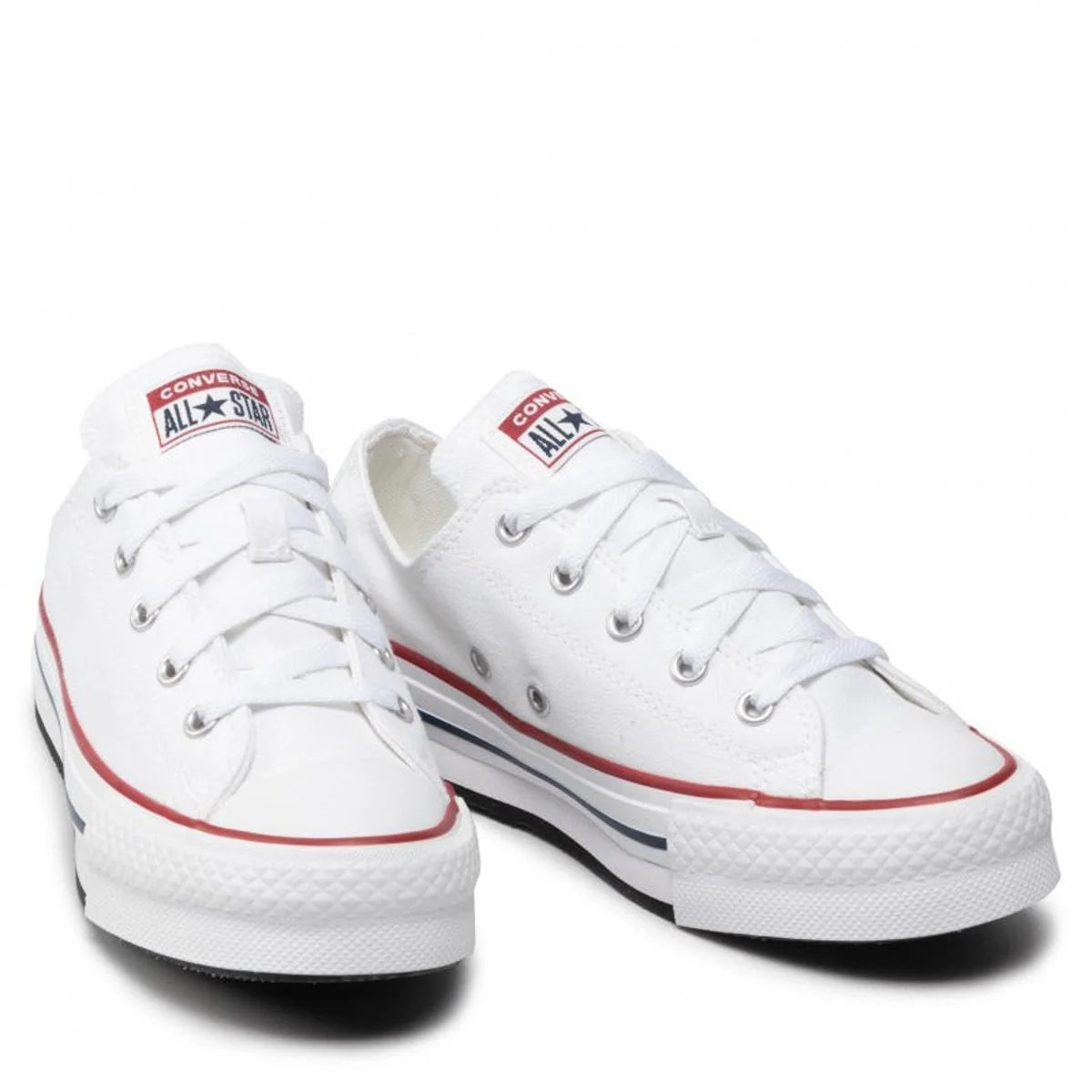 Baskets Converse Canvas All Star Lift Hi Jr - Blanc Bleu - Image 5