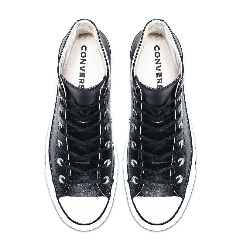Baskets Plateforme Cuir Hi - Noir - Image 10