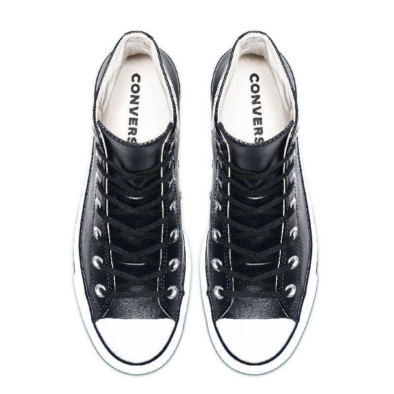 Baskets Plateforme Cuir Hi - Noir - Image 5
