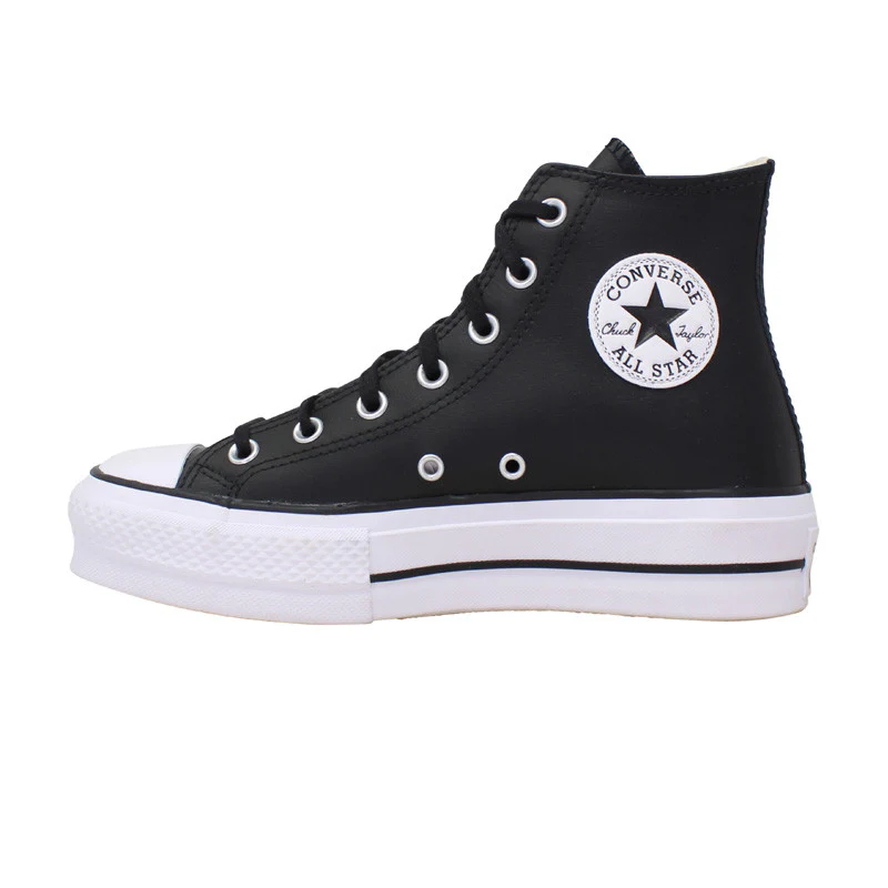Baskets Plateforme Cuir Hi - Noir - Image 6
