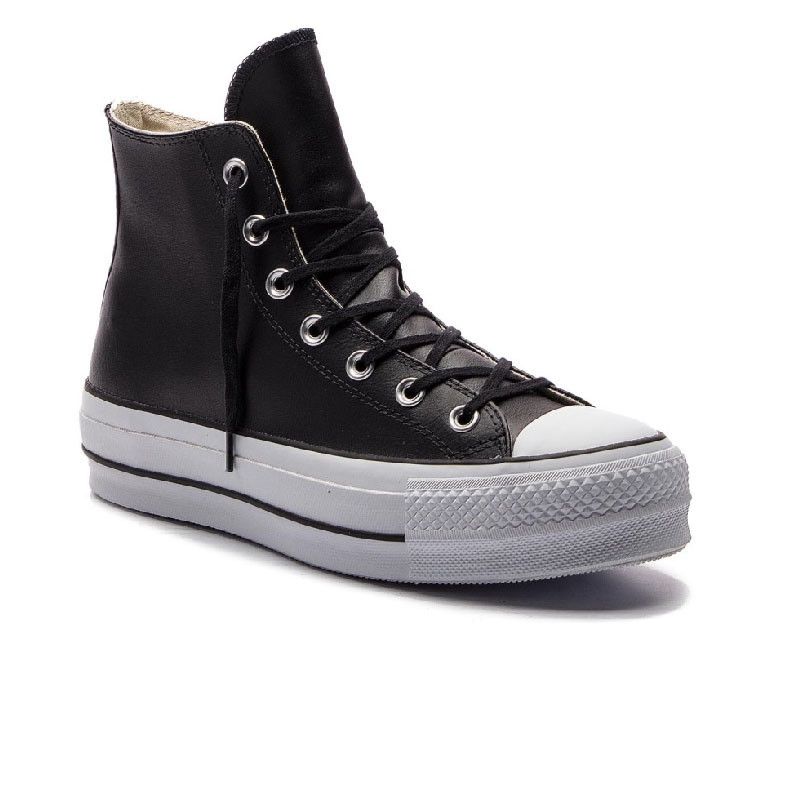 Baskets Plateforme Cuir Hi - Noir - Image 7