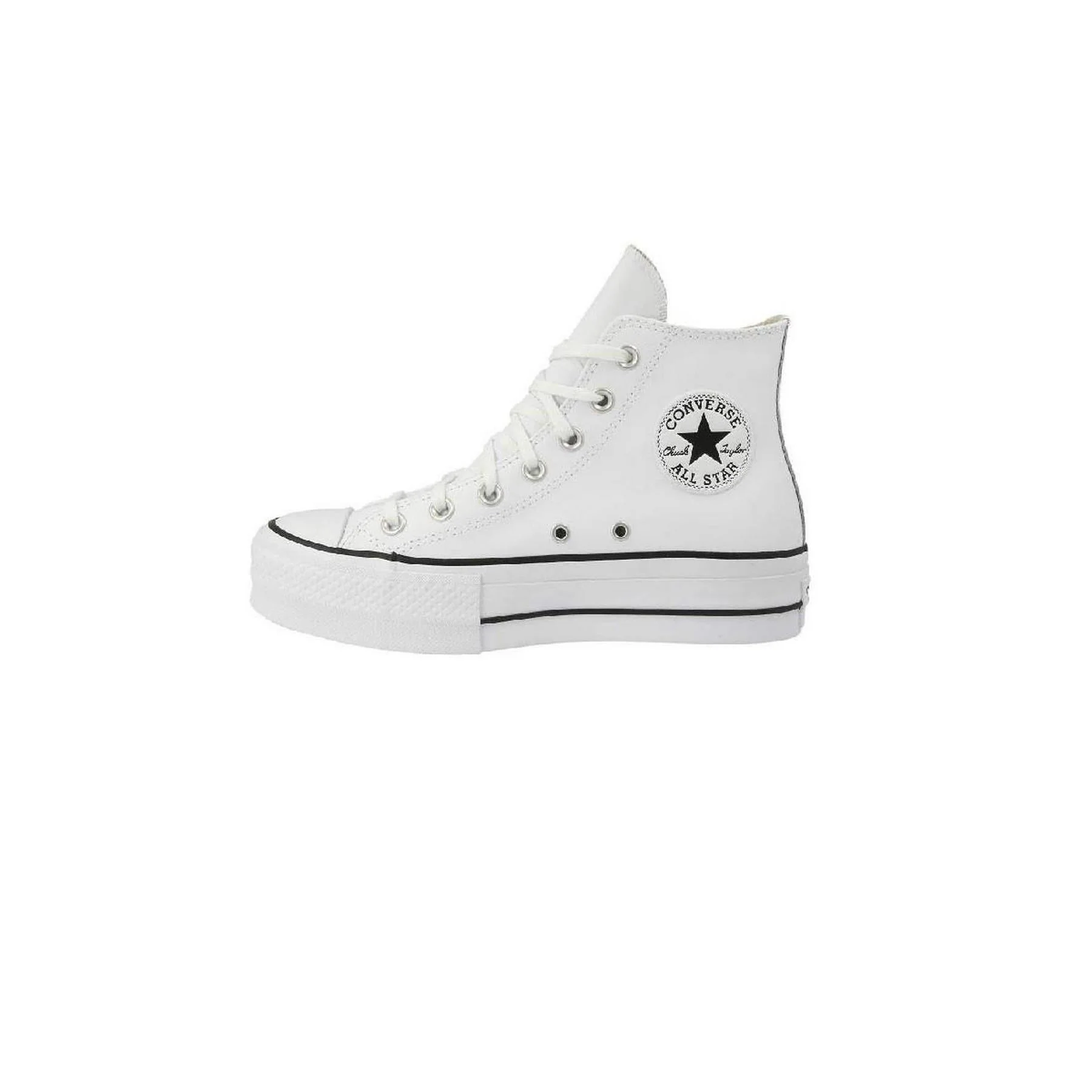 Baskets Plateforme Cuir Hi - Blanc - Image 3