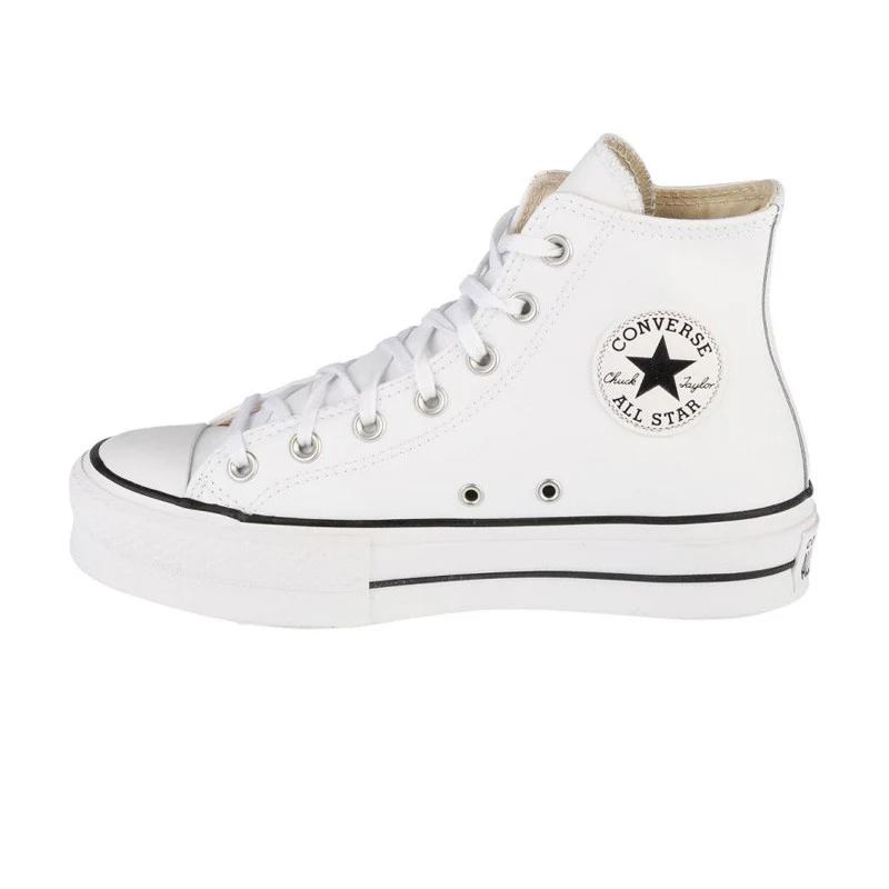 Baskets Plateforme Cuir Hi - Blanc - Image 5