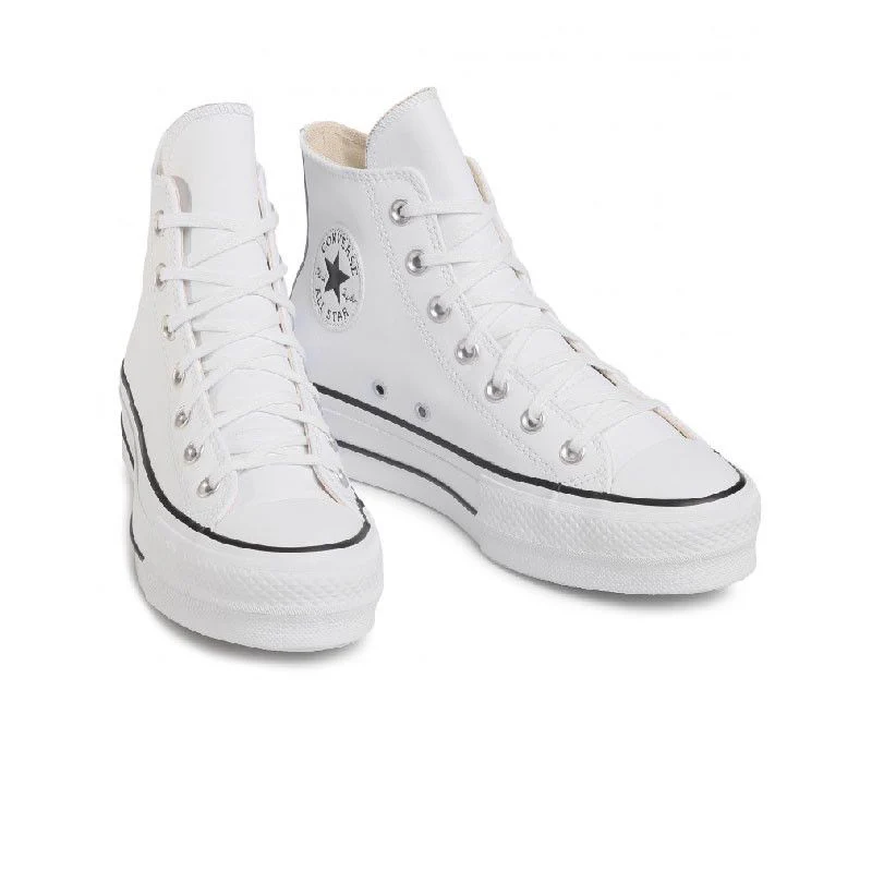 Baskets Plateforme Cuir Hi - Blanc - Image 6
