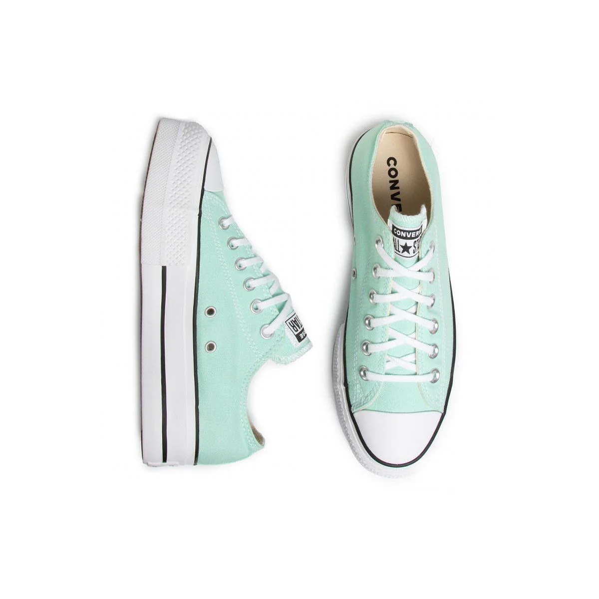 Baskets Converse Chuck Taylor All Star Seasonal Colour Platform Low Top - Vert - Image 3