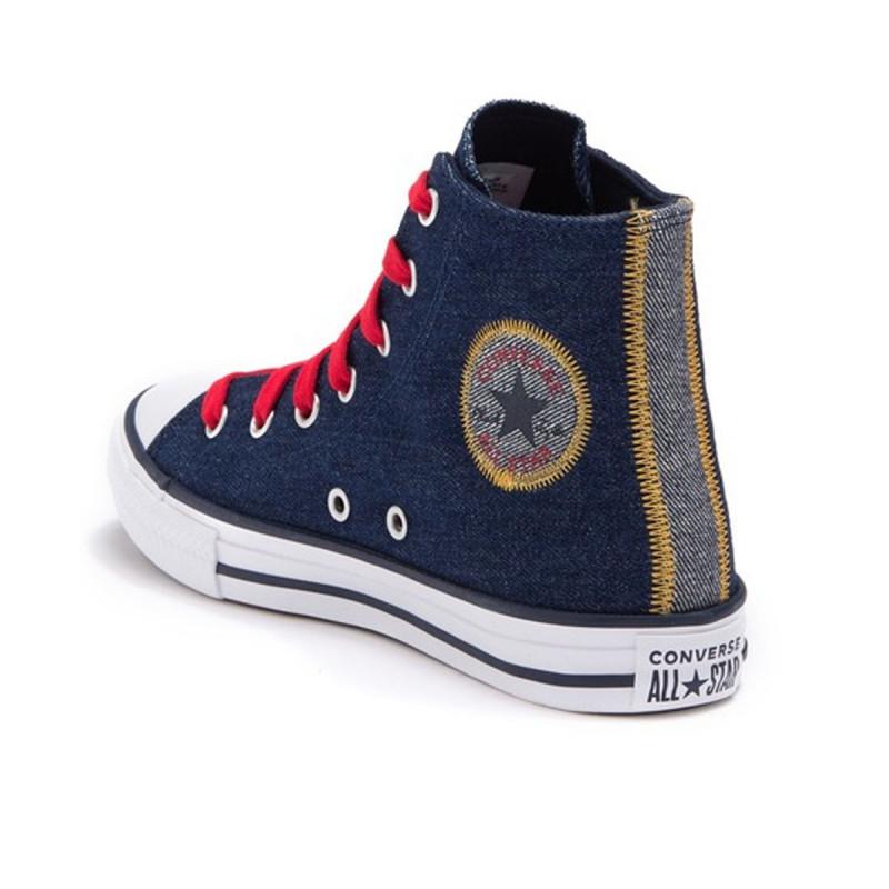 Baskets Converse Chuck Taylor All Star Canvas Ox Junior - Bleu - Image 4