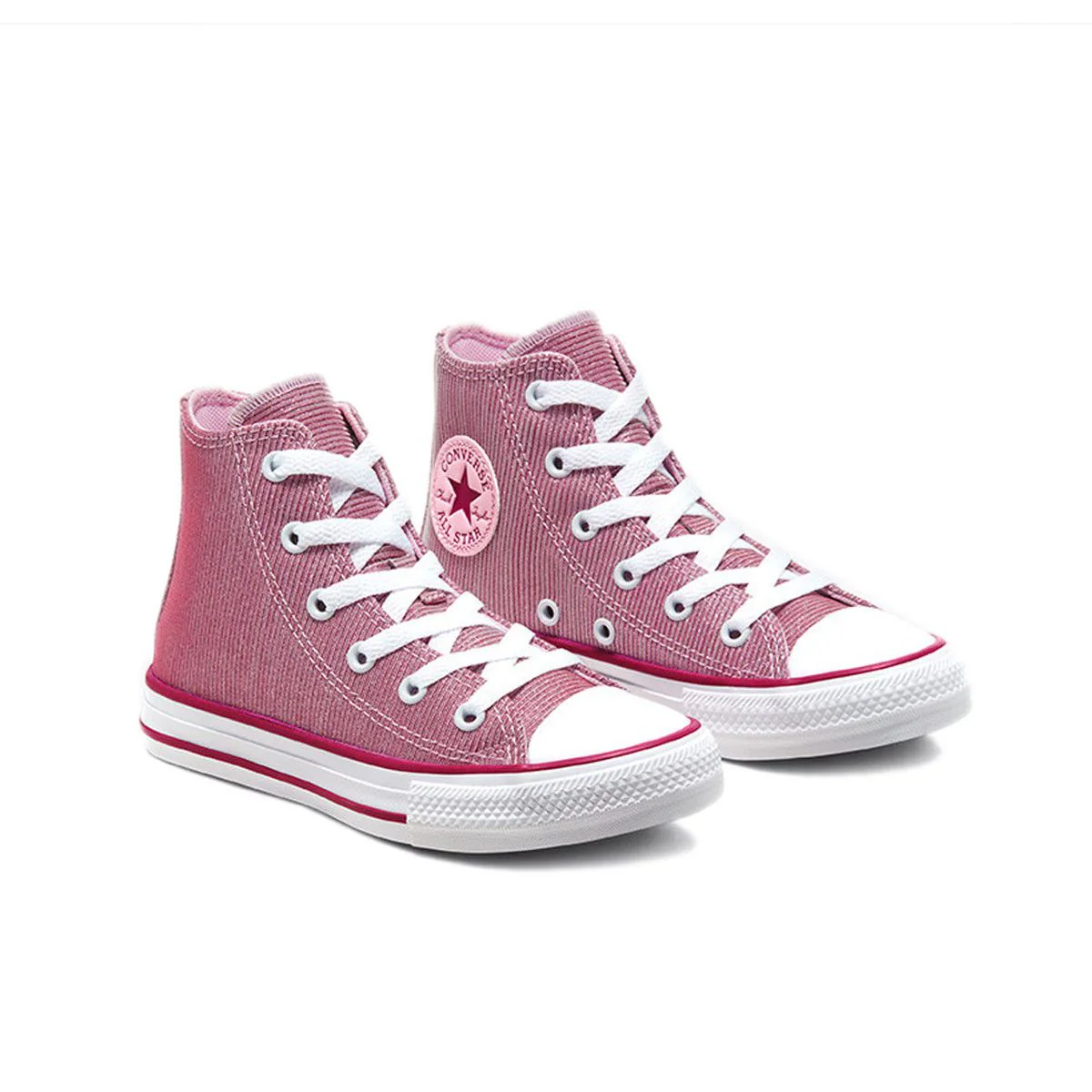 Baskets Converse Chuck Taylor All Star Glitter Textile High Top Junior - Rose - Image 3