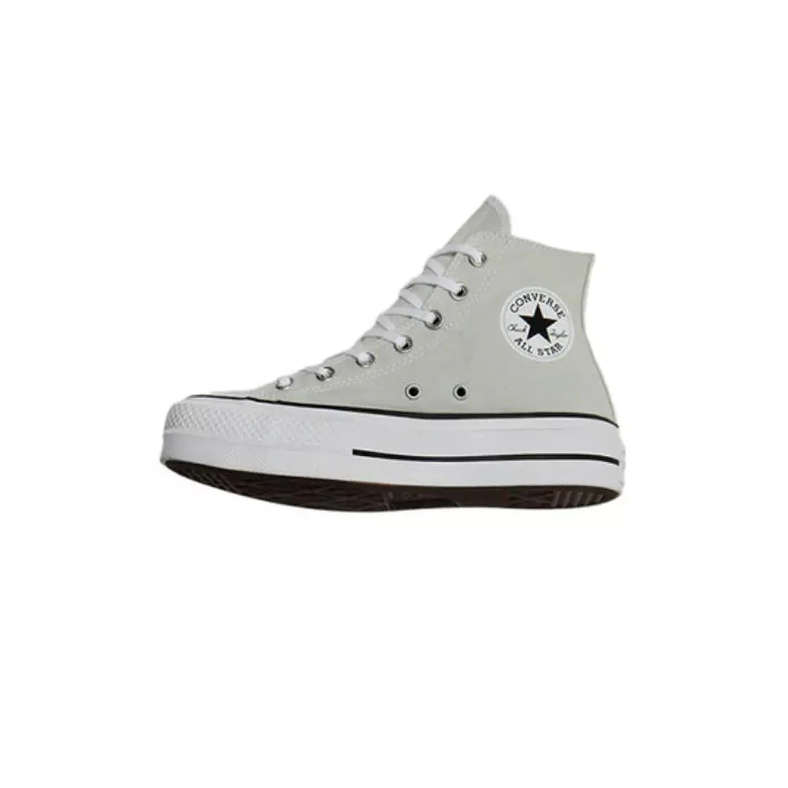 Baskets Platforme Canvas Hi - Gris Et Blanc