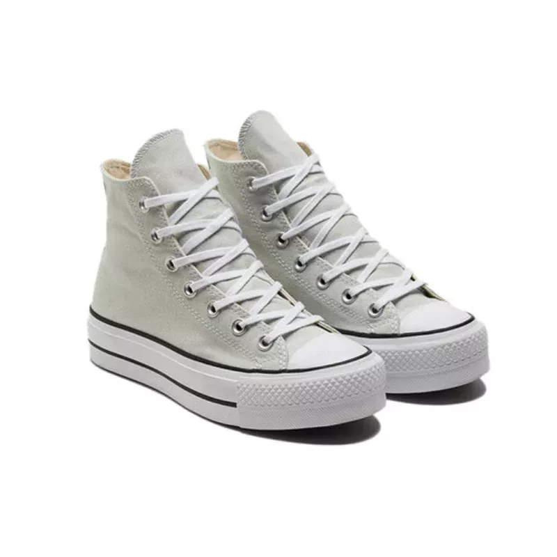 Baskets Platforme Canvas Hi - Gris Et Blanc - Image 2