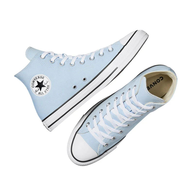 Baskets Femme Converse All Star Canvas Hi - Bleu Ciel, Blanc - Image 4