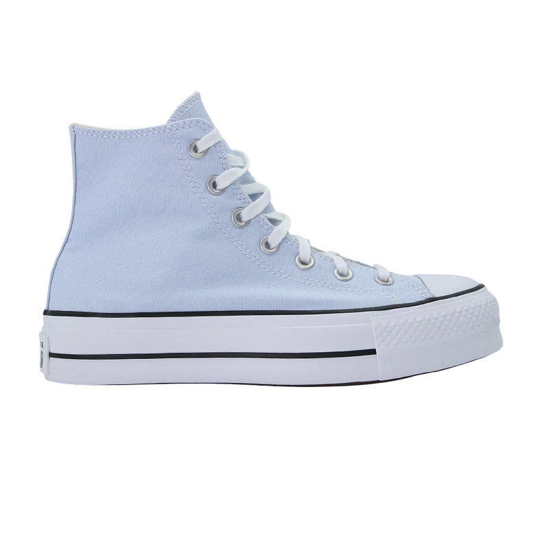 Baskets Femme Converse Hi All Star Lift - Bleu Ciel, Blanc, Noir - Image 2