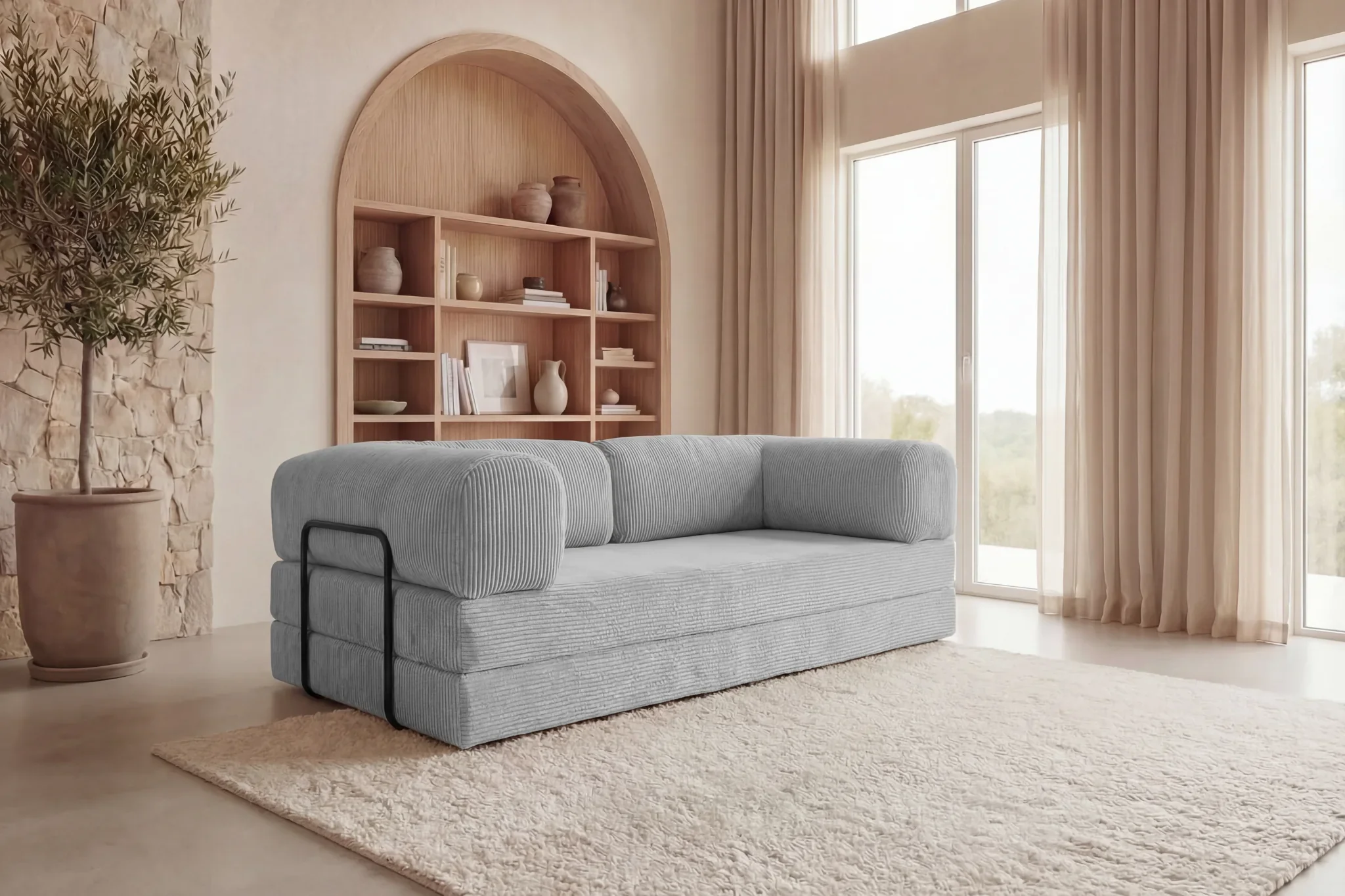 Canapé - Dépliable - Cosima - Velours Côtelé - Image 36