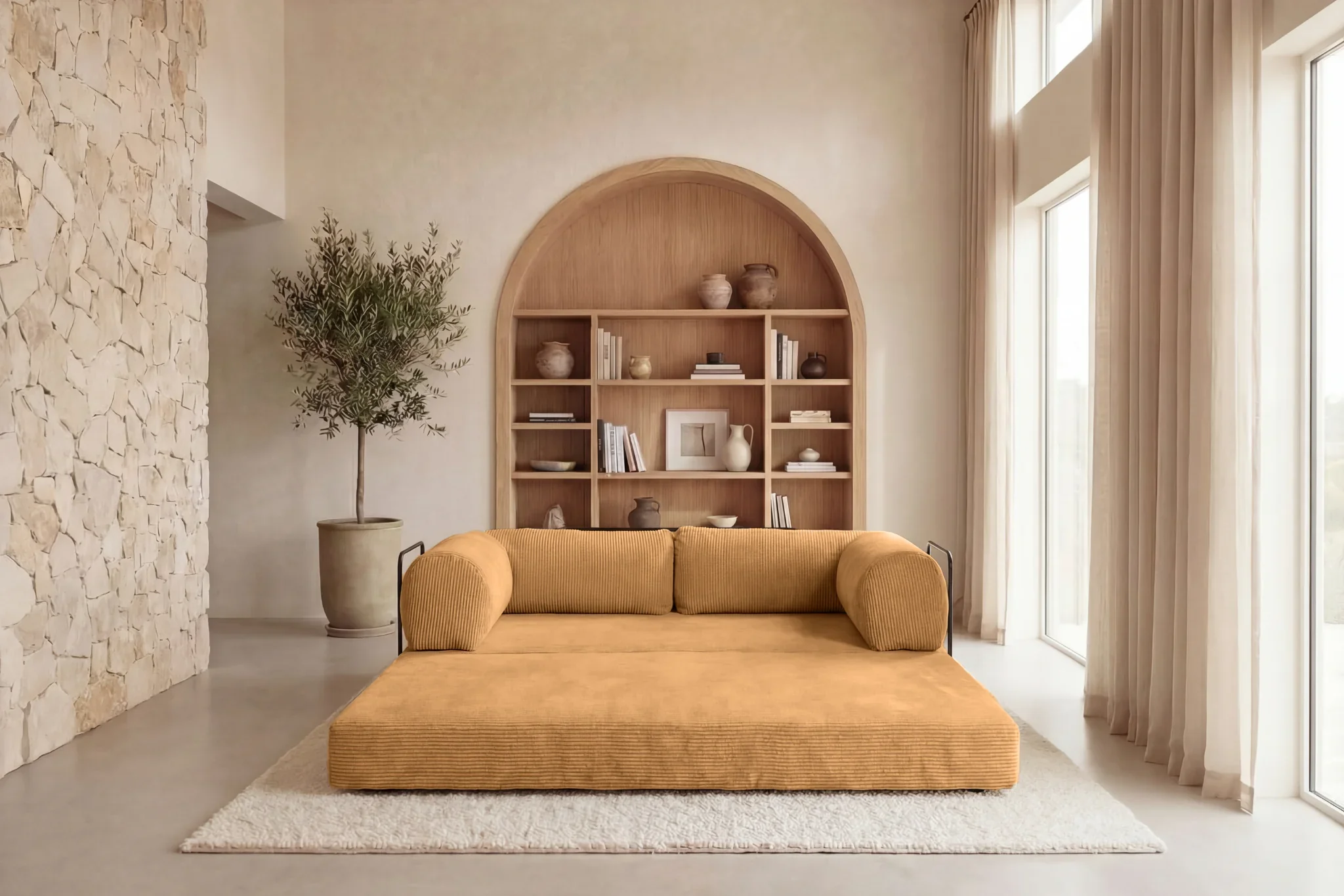 Canapé - Dépliable - Cosima - Velours Côtelé - Image 62