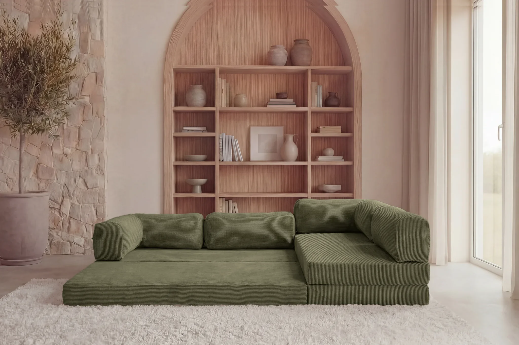 Canapé - Angle Droit - Cosima - Velours Côtelé - Image 16