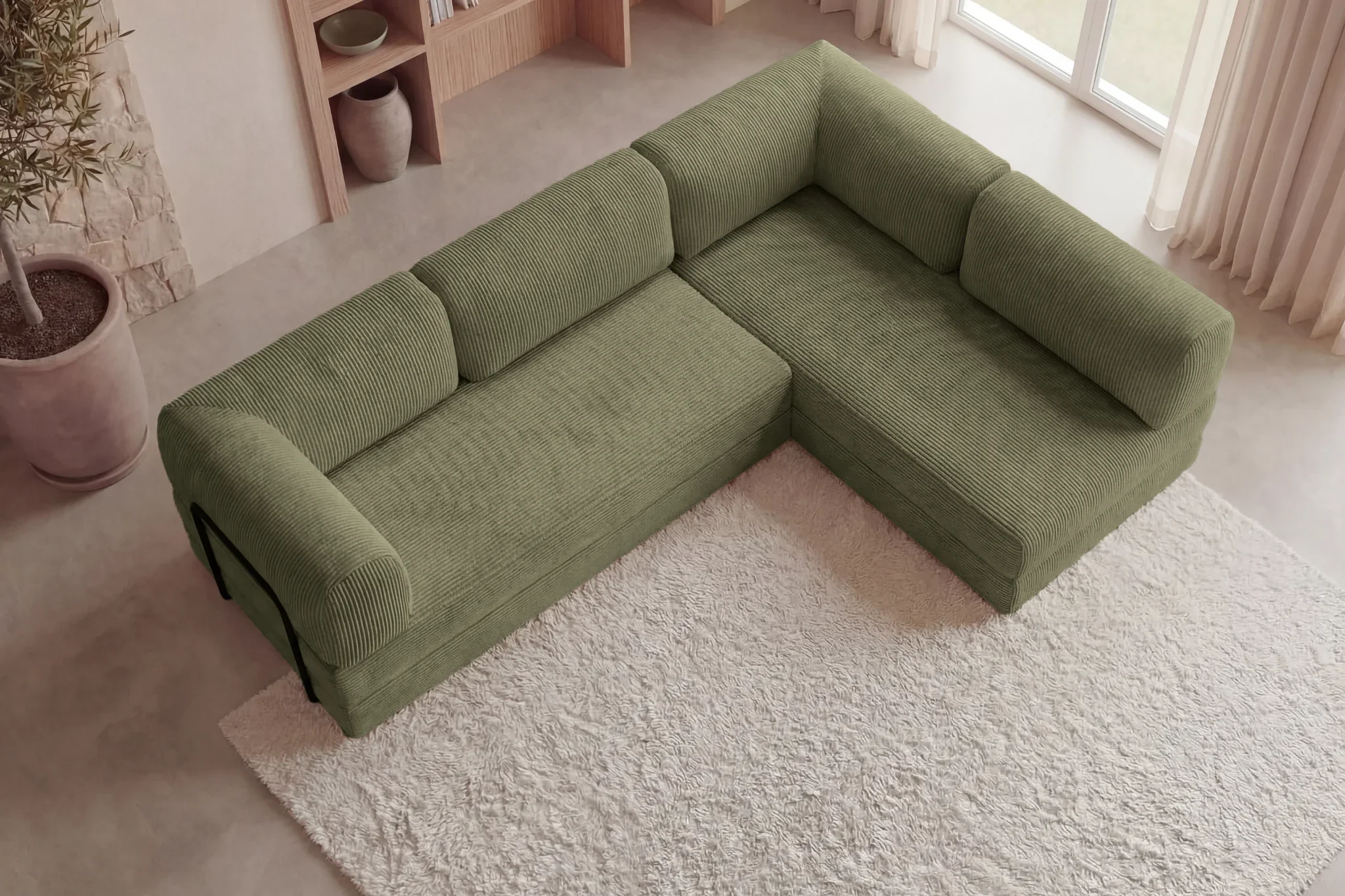 Canapé - Angle Droit - Cosima - Velours Côtelé - Image 17